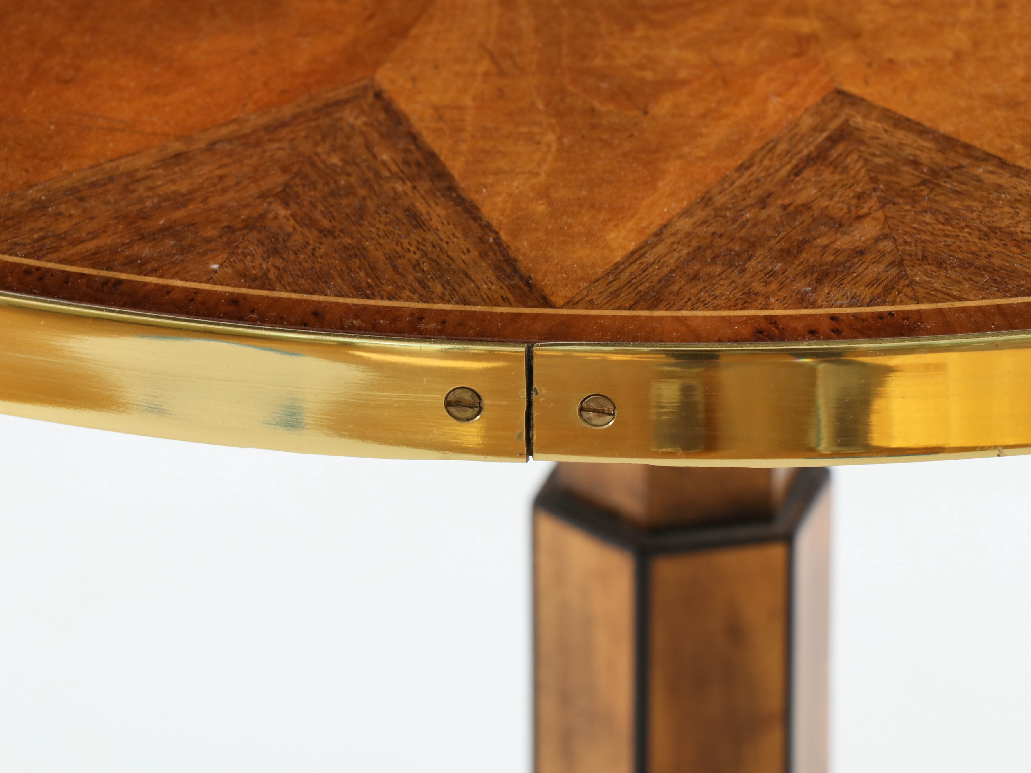 Baker Furniture "Stately Homes" Brass-Mounted Marquetry Side Table