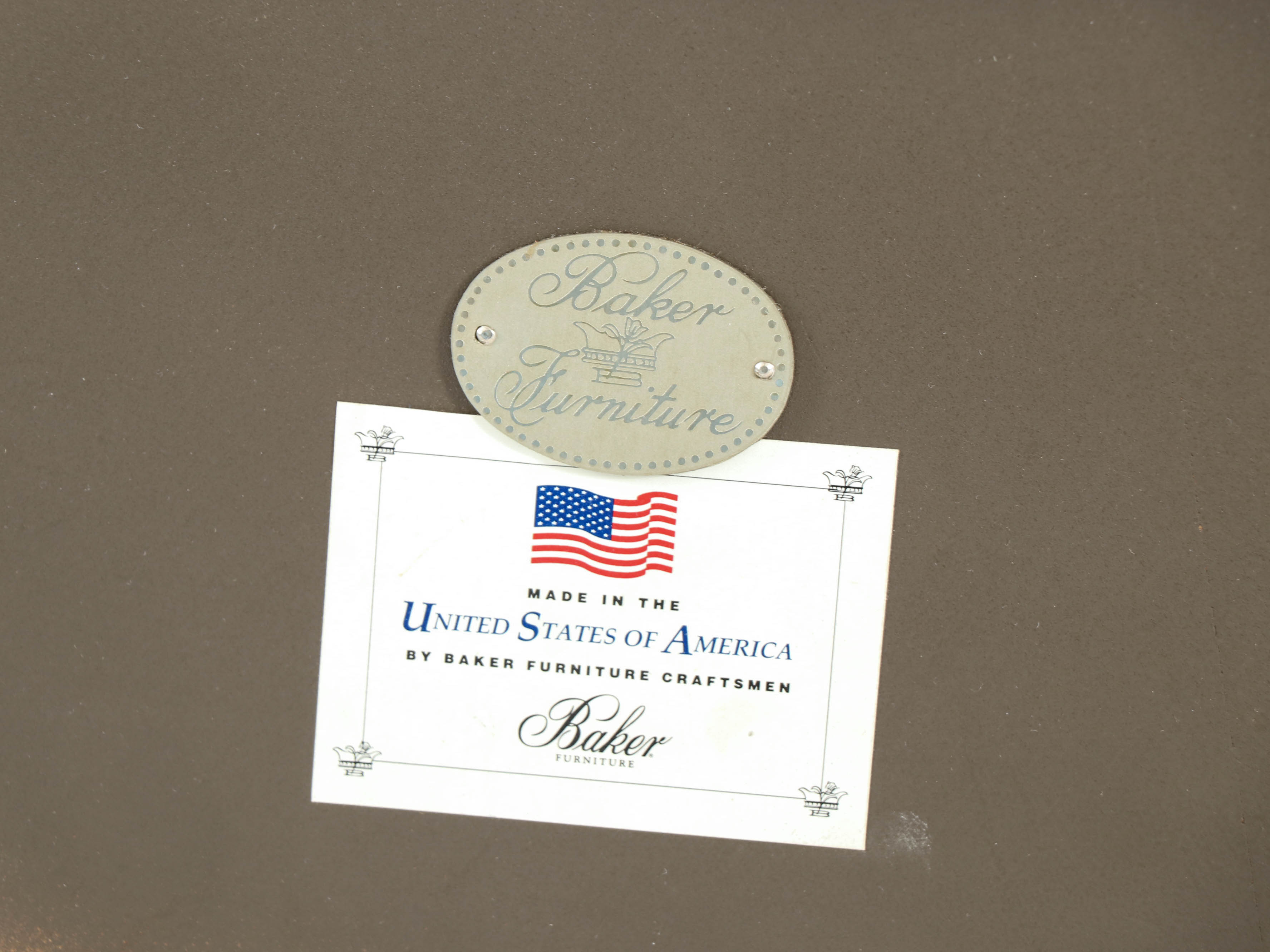 Baker Furniture "Stately Homes" Brass-Mounted Marquetry Side Table