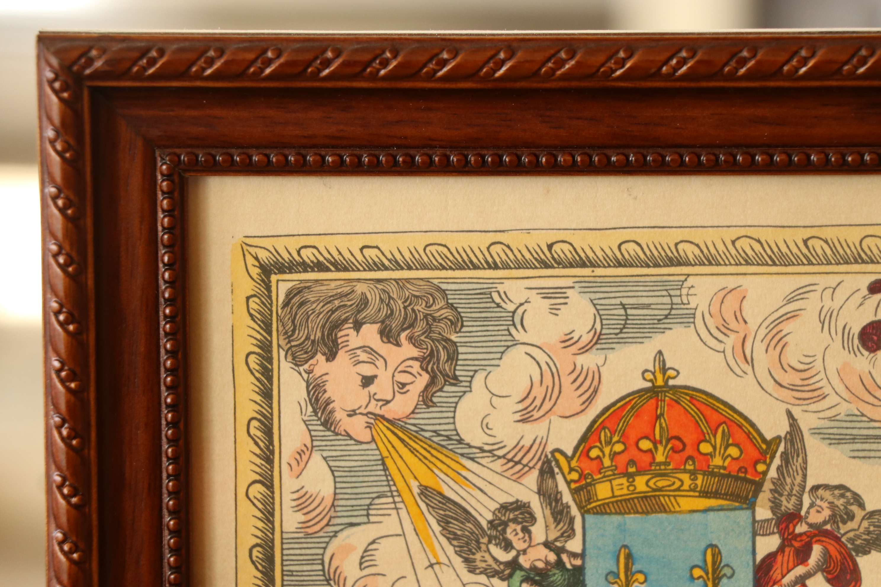 Hand-Color Lithograph Map of 16th Century Paris, France