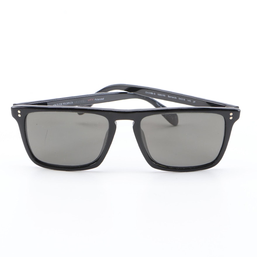 Oliver Peoples Bernardo Polarized Rectangle Sunglasses with Case