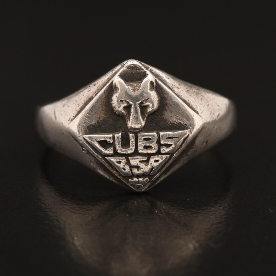 Vintage Sterling Silver Cub Scouts Ring