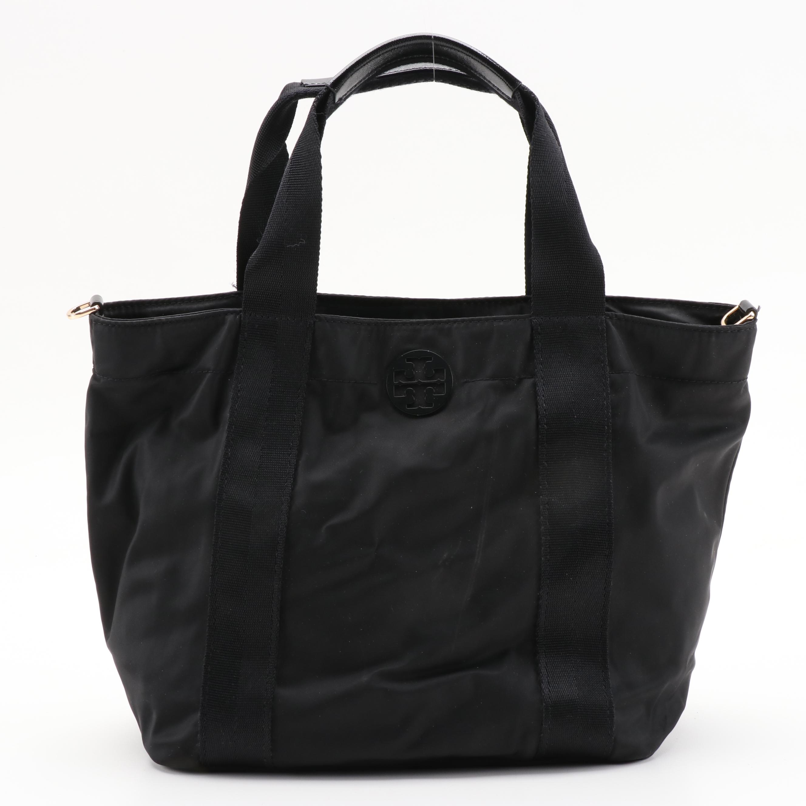 Tory Burch and Coach Black Shoulder Tote Bags