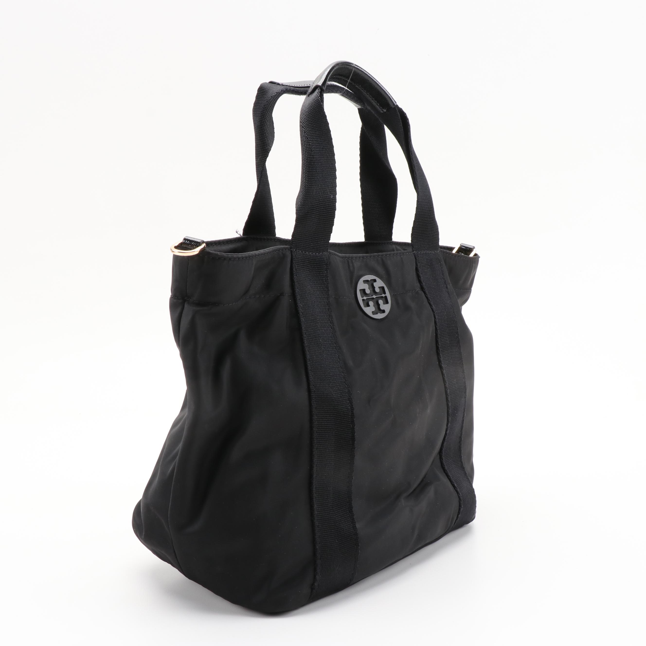 Tory Burch and Coach Black Shoulder Tote Bags