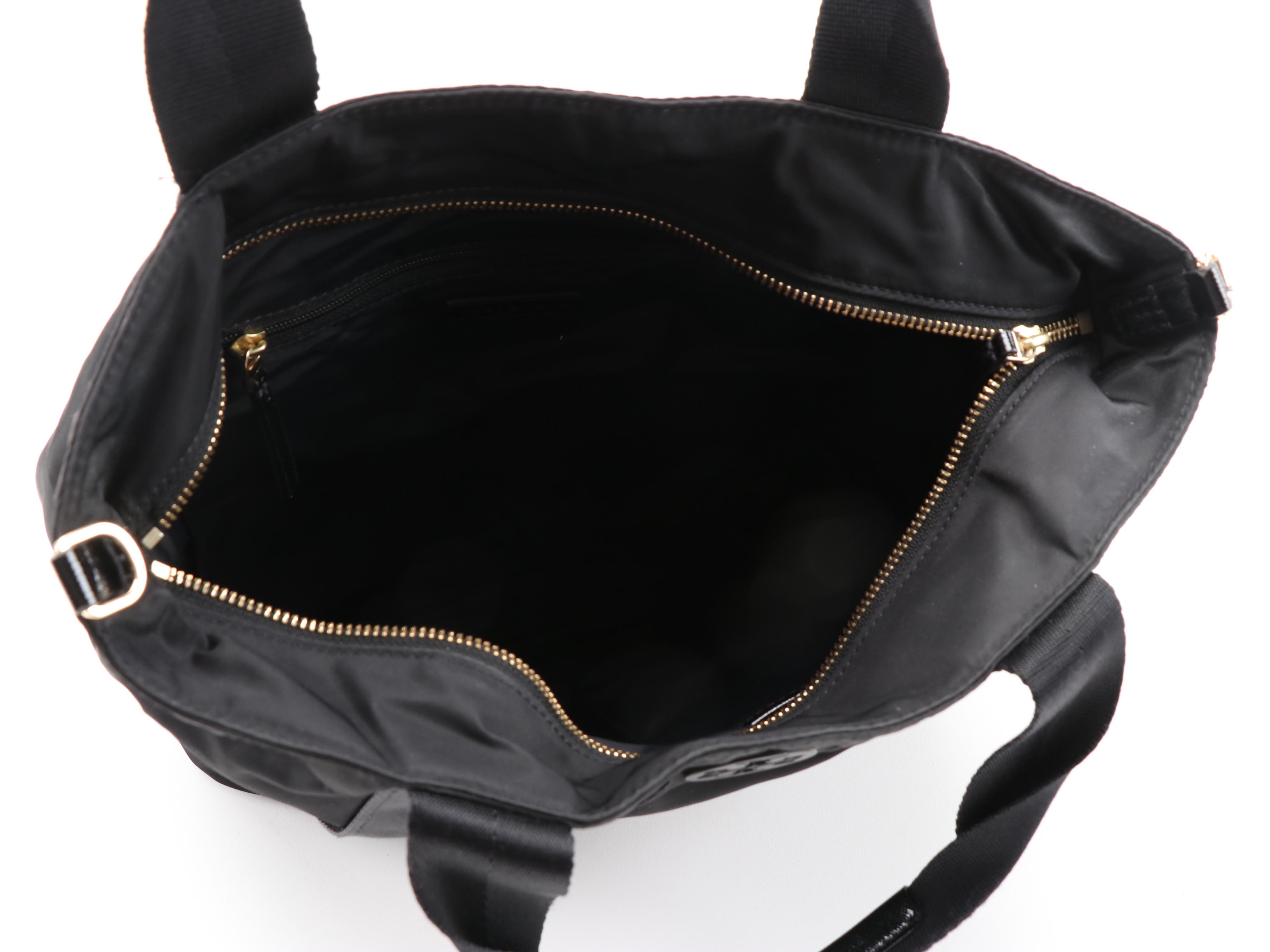 Tory Burch and Coach Black Shoulder Tote Bags