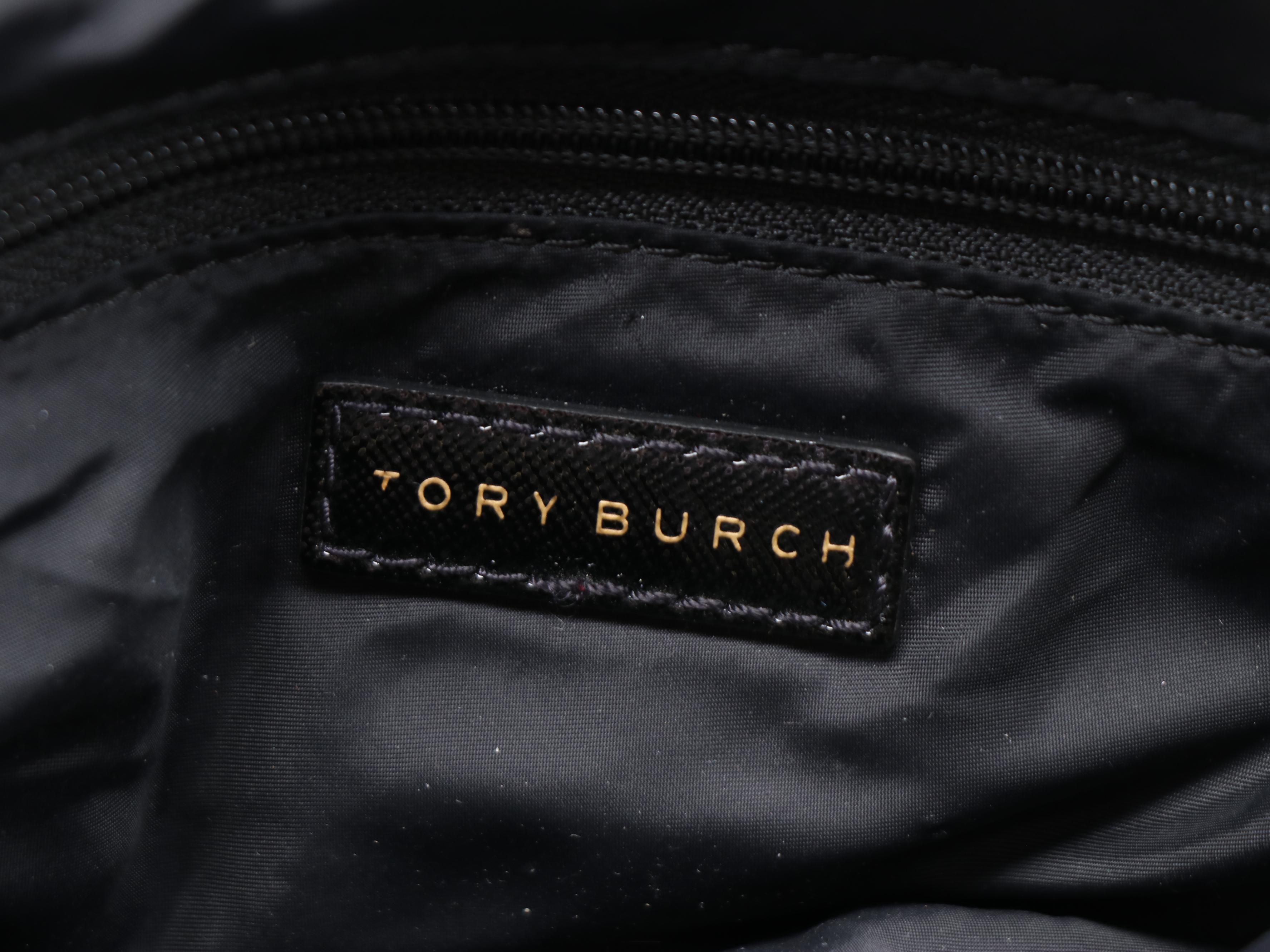 Tory Burch and Coach Black Shoulder Tote Bags