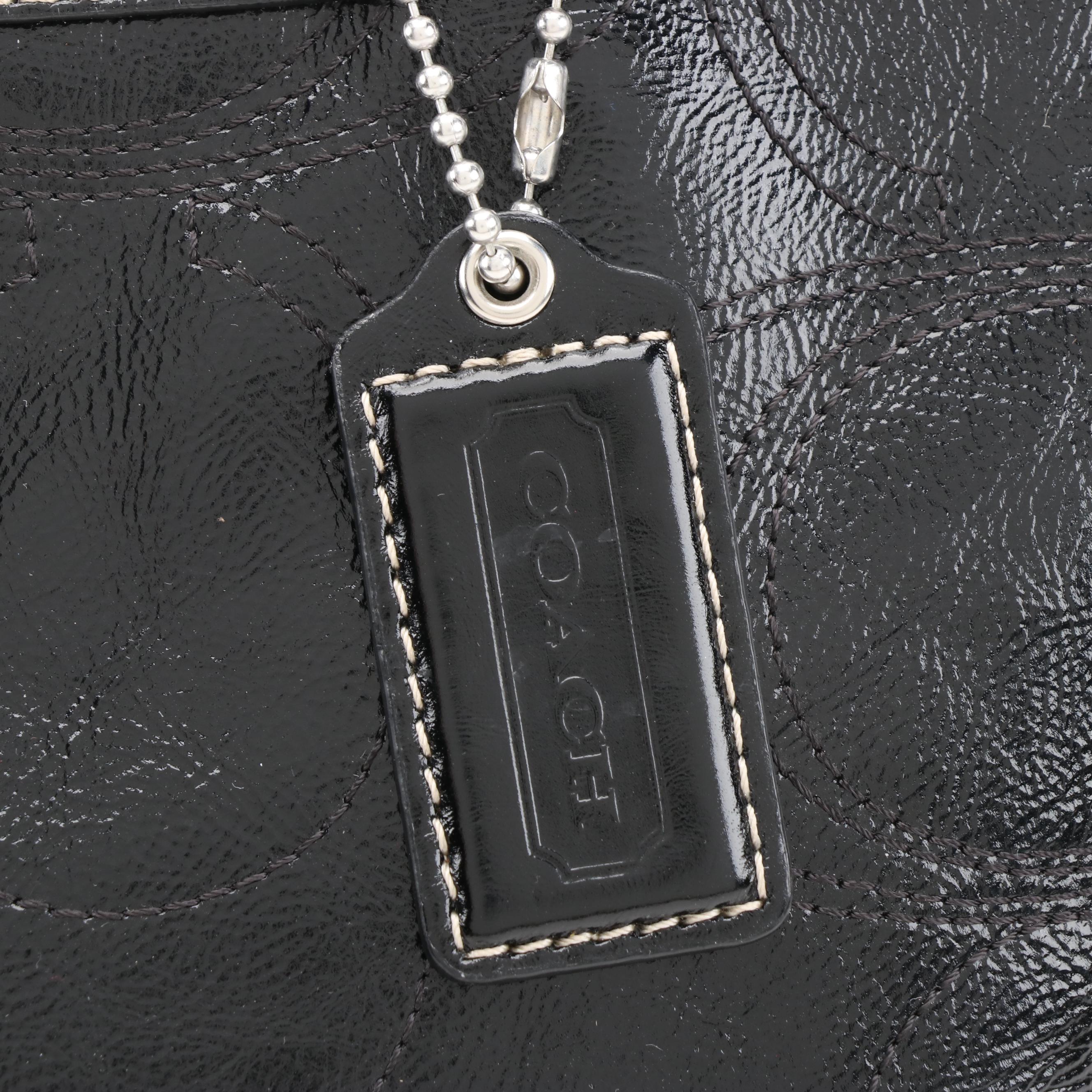 Tory Burch and Coach Black Shoulder Tote Bags