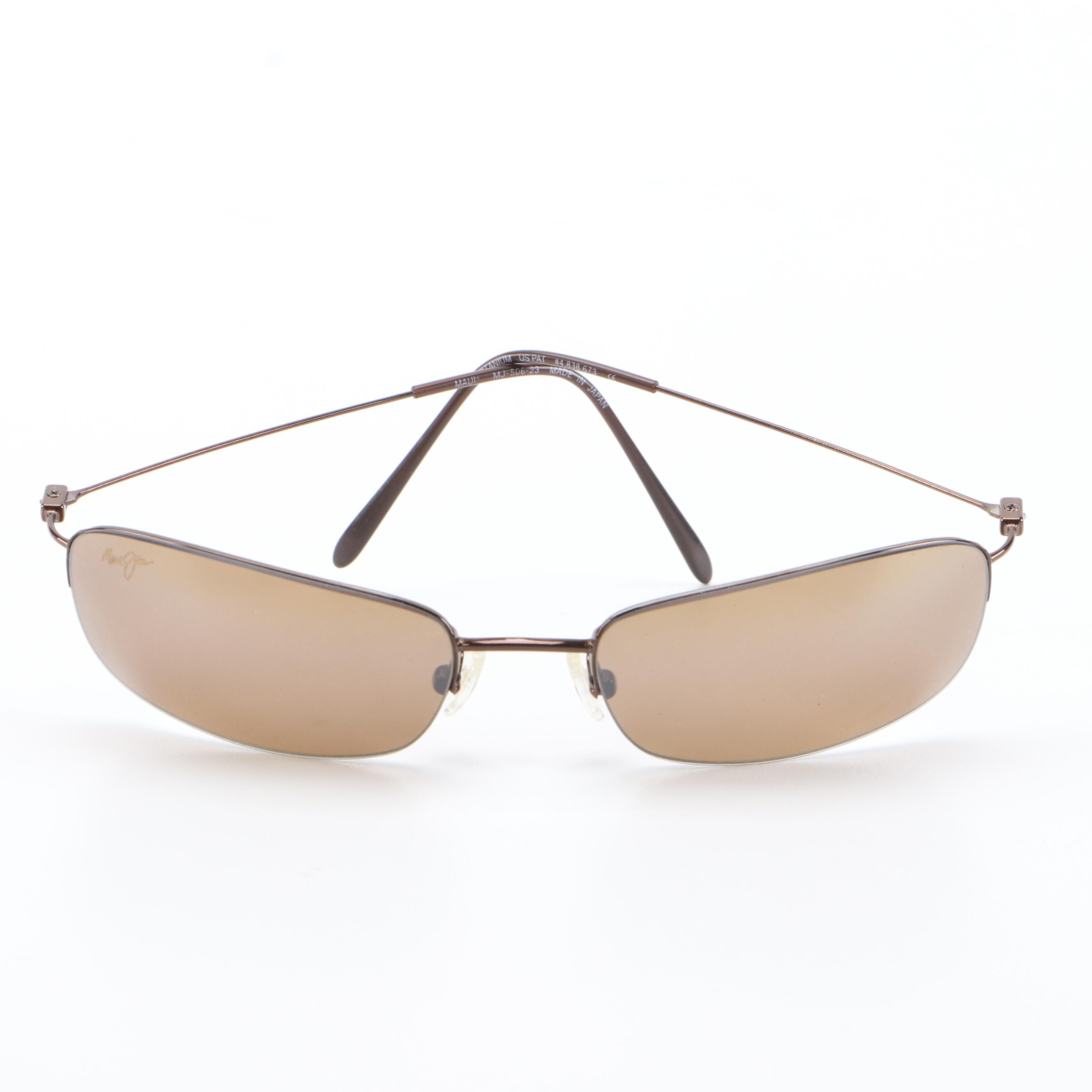 Maui Jim Titanium Windward and Beachcomber Sunglasses with Cases