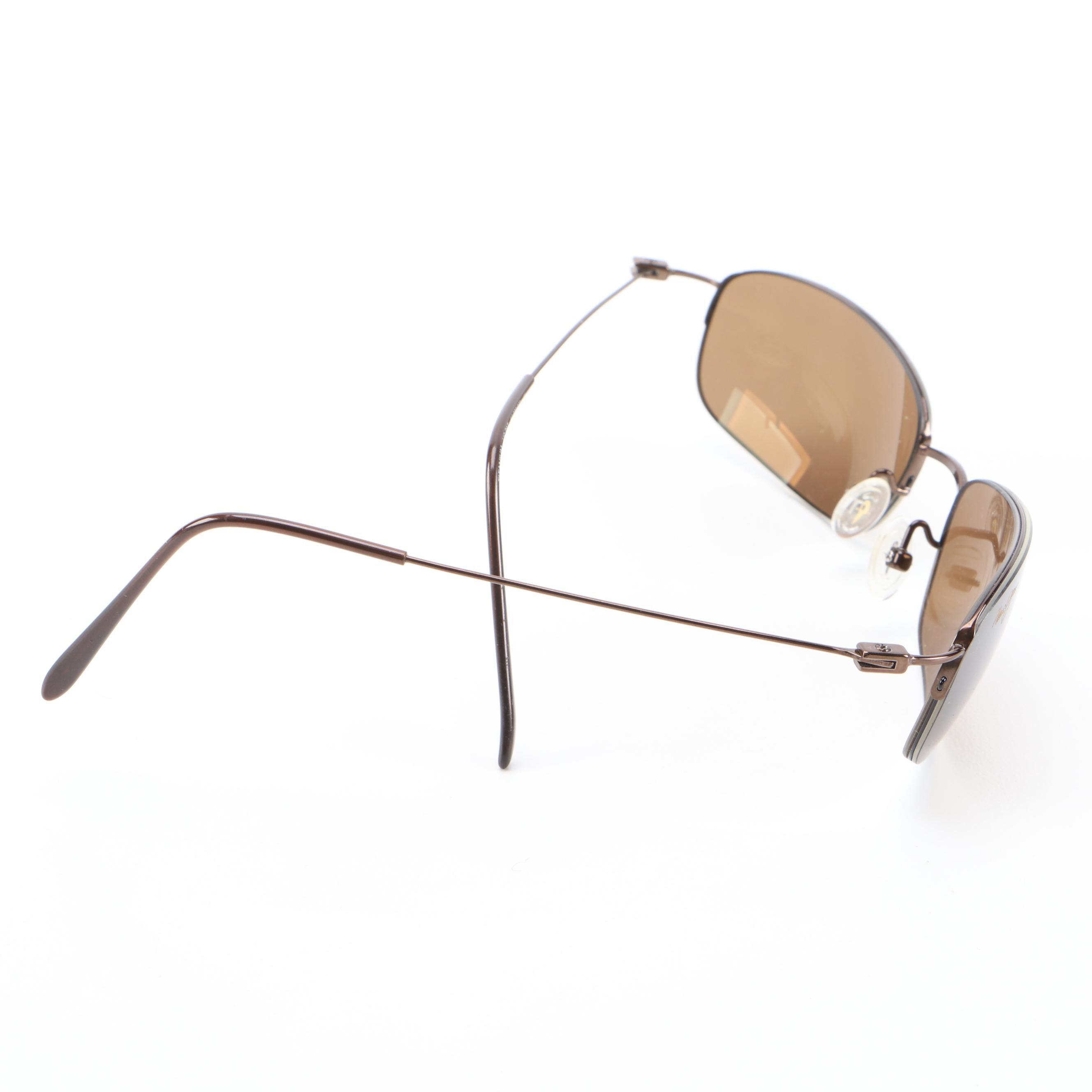 Maui Jim Titanium Windward and Beachcomber Sunglasses with Cases