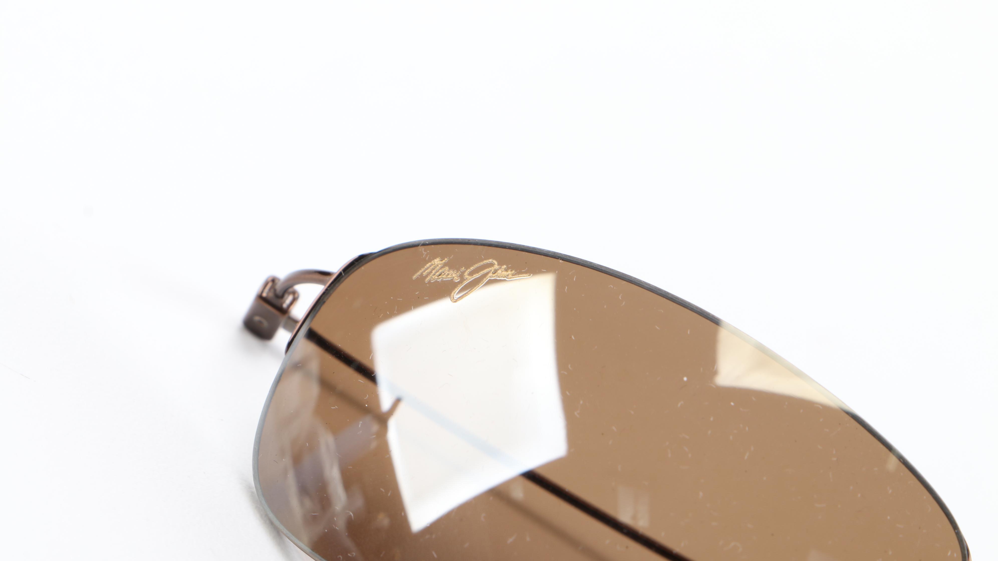 Maui Jim Titanium Windward and Beachcomber Sunglasses with Cases