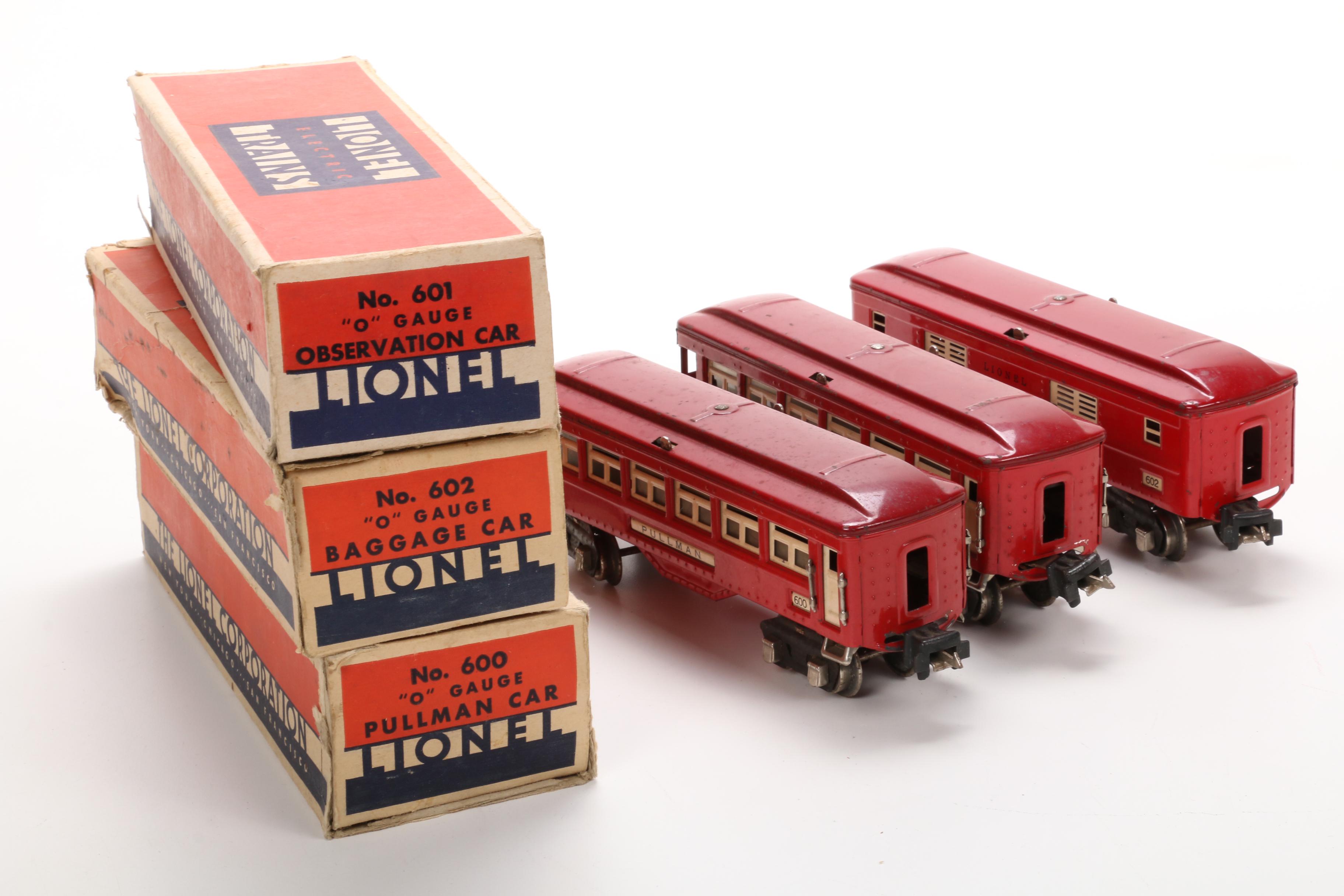 Lionel Pre War O Scale Passenger Cars, Mid-20th Century