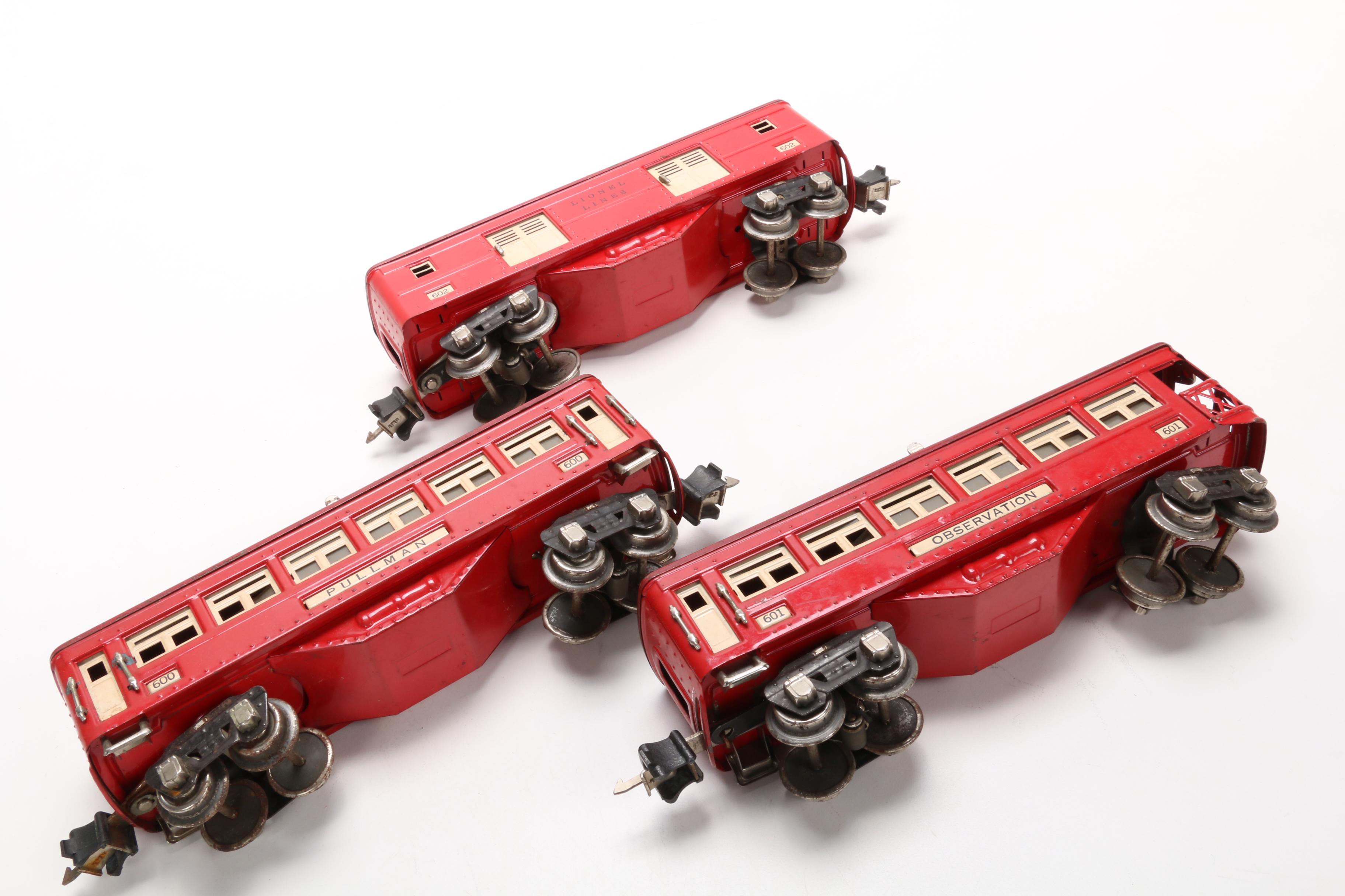 Lionel Pre War O Scale Passenger Cars, Mid-20th Century