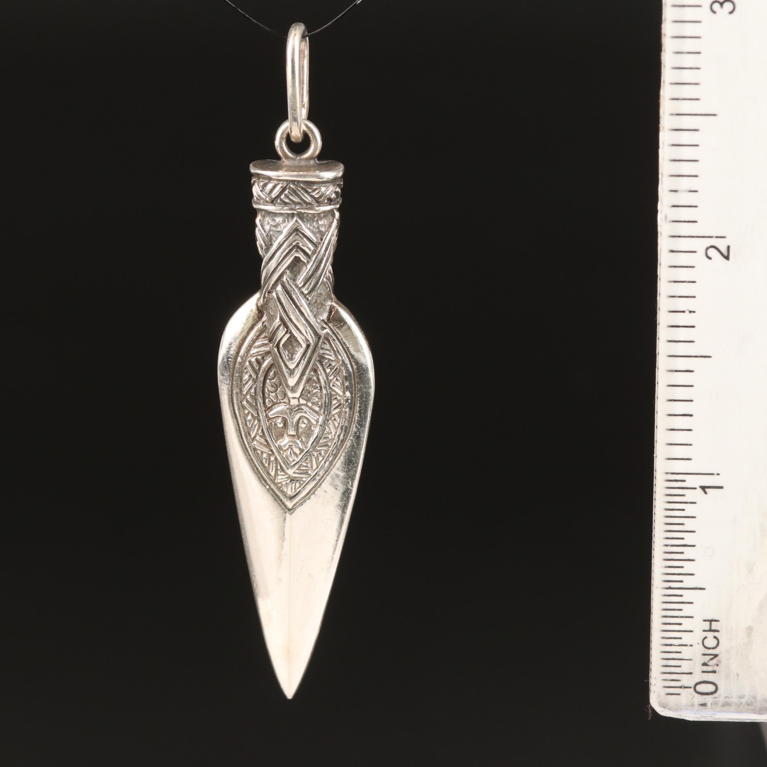Norwegian Sigmund Espeland "Snorre" Sterling Dagger Pendant