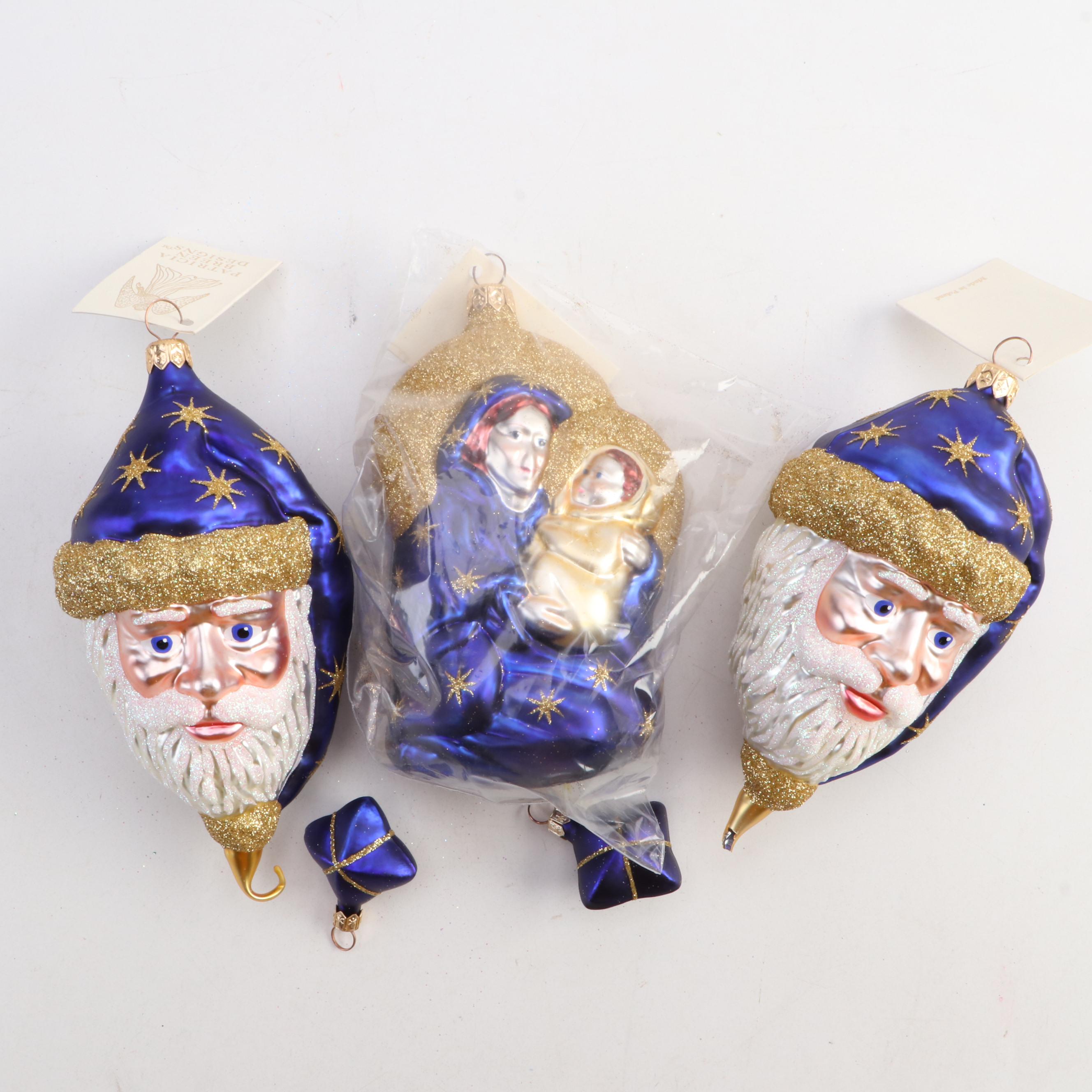 Patricia Breen Designs "Night Flight Santa" and Other Ornaments, 1990s