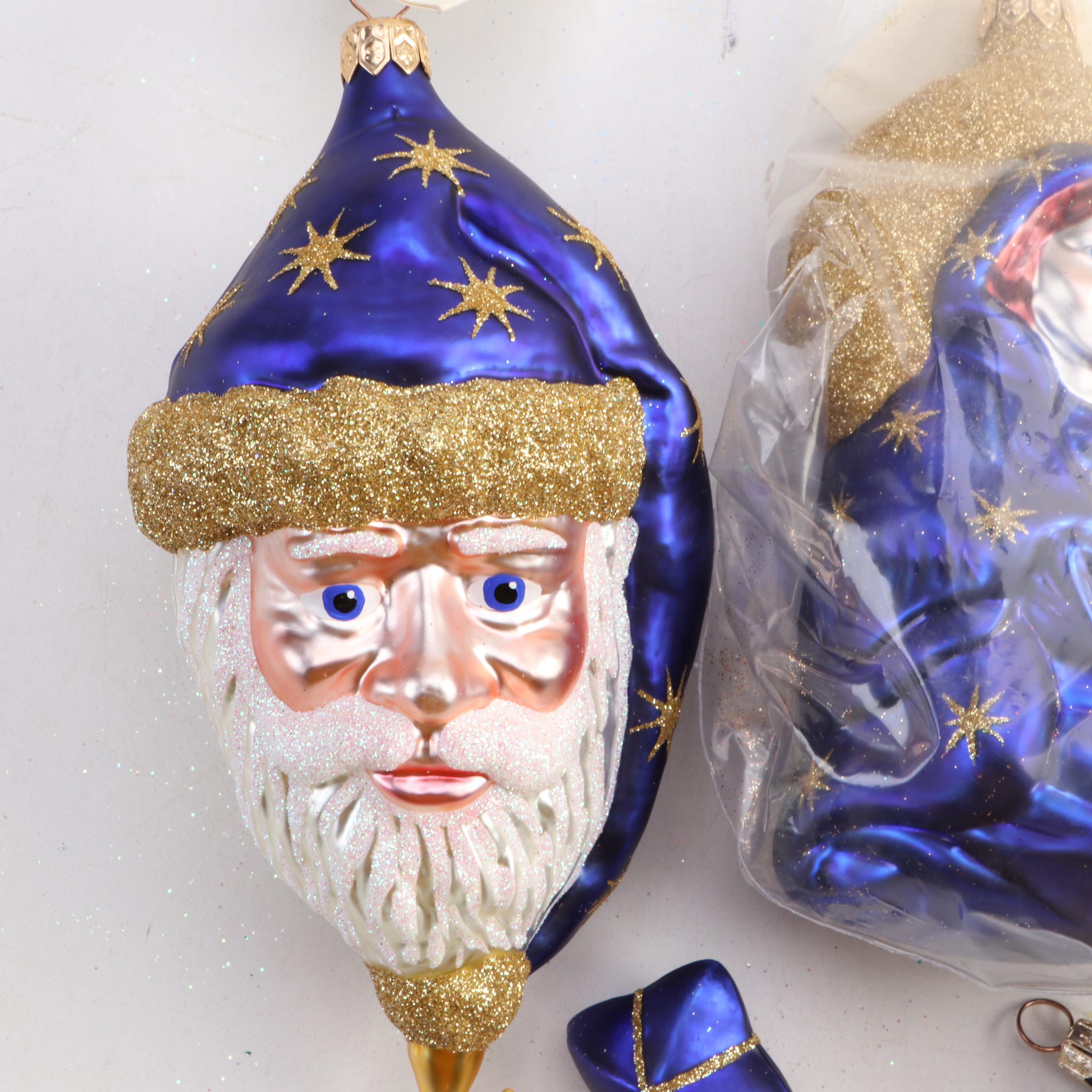 Patricia Breen Designs "Night Flight Santa" and Other Ornaments, 1990s