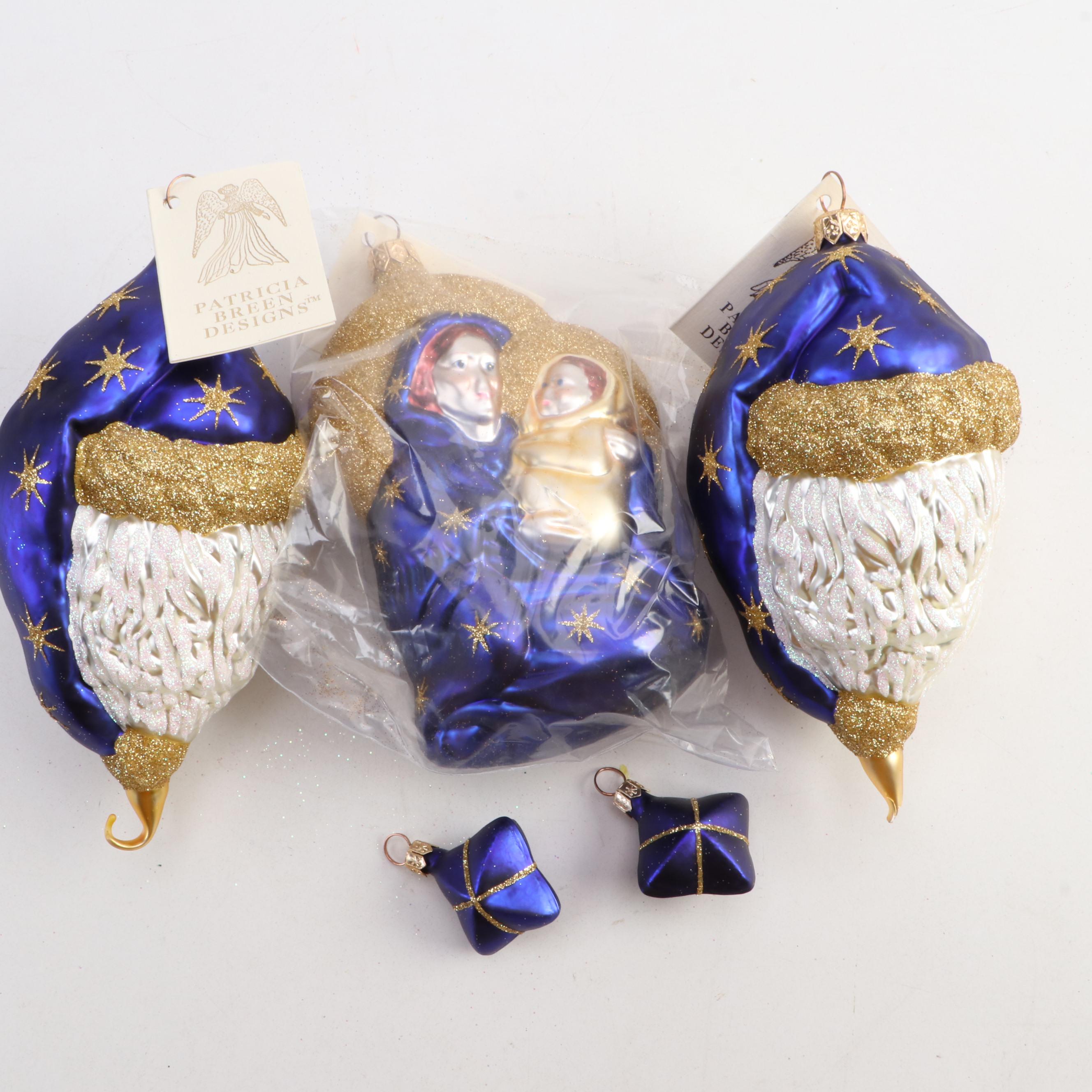 Patricia Breen Designs "Night Flight Santa" and Other Ornaments, 1990s