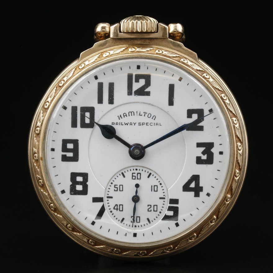 1941 Hamilton "Railway Special" 10K Gold Filled Pocket Watch
