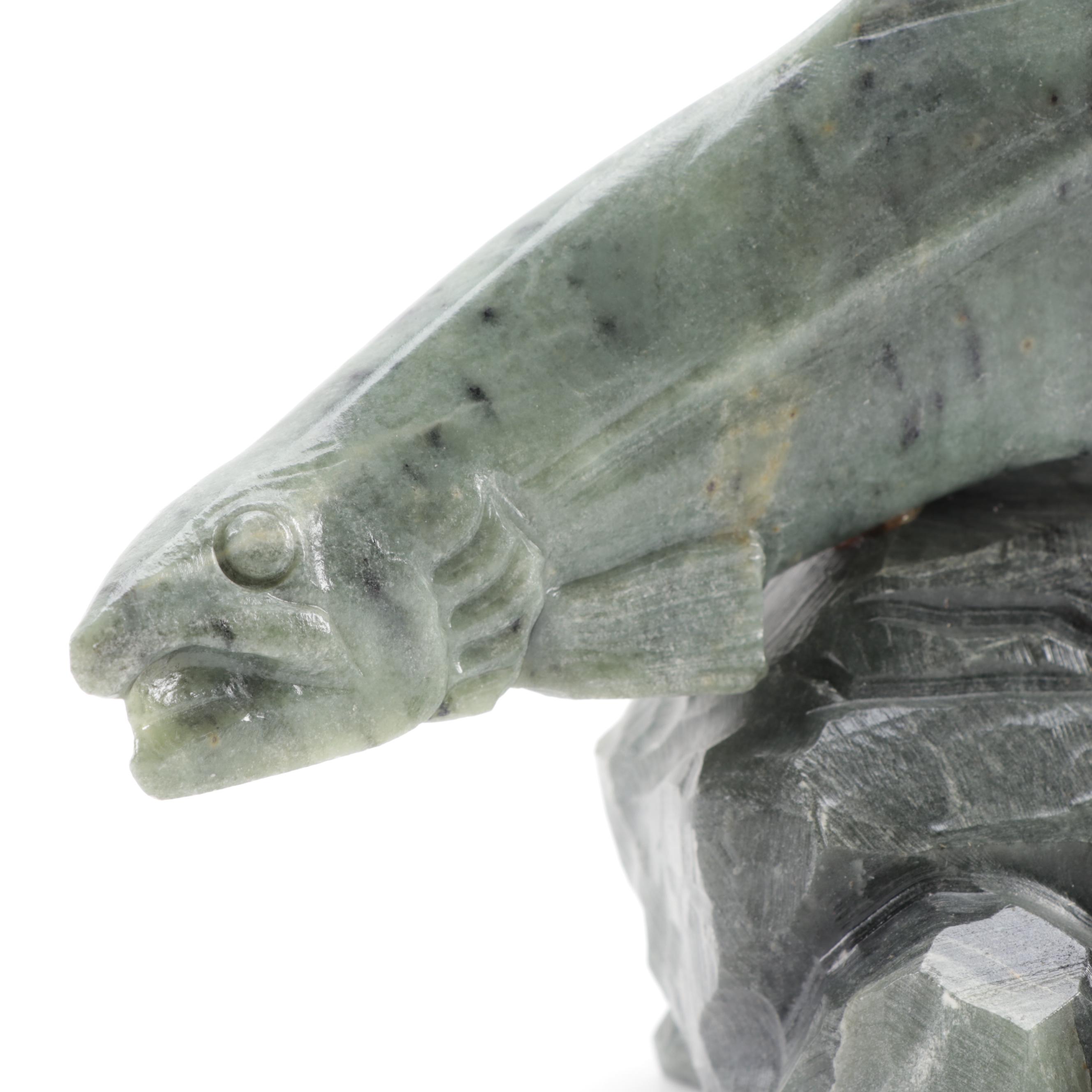 Dale Hanson Soapstone Sculpture "Arctic Char or Salmon"