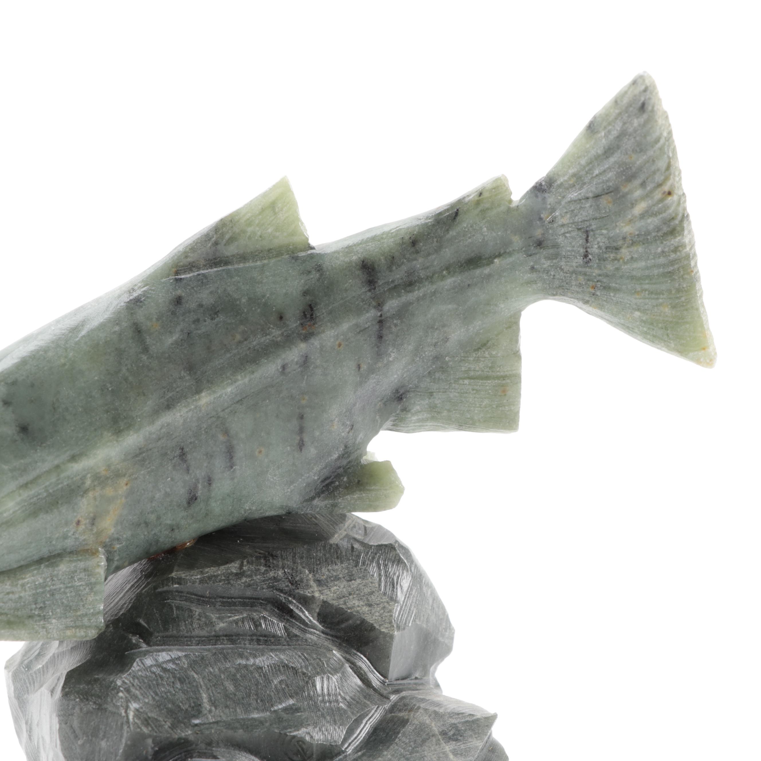 Dale Hanson Soapstone Sculpture "Arctic Char or Salmon"