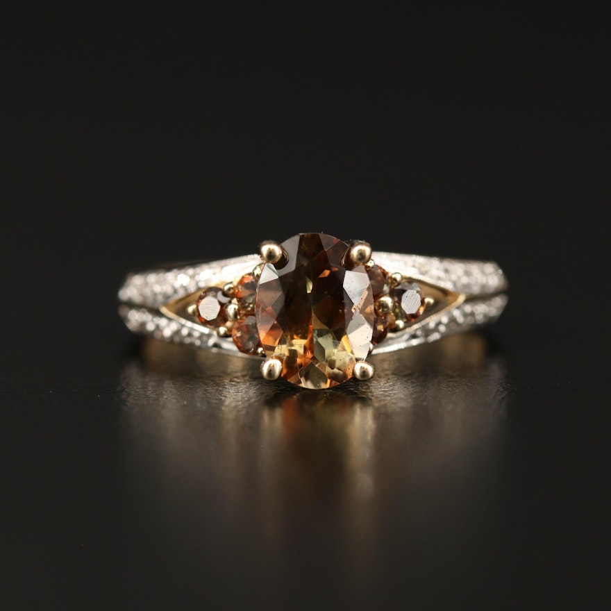 14K Andalusite and Diamond Ring