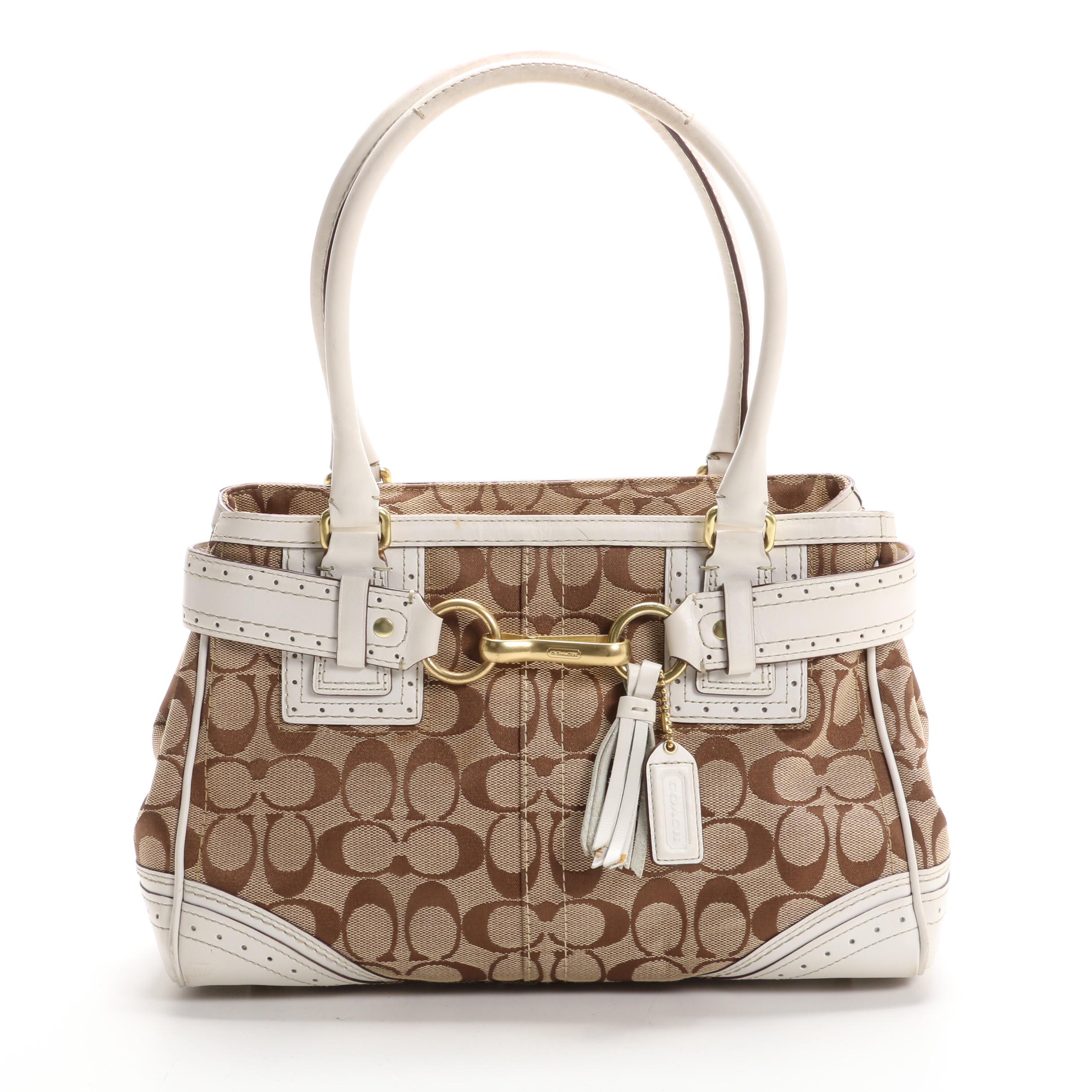 Coach Hampton Carryall in Signature Canvas and Leather