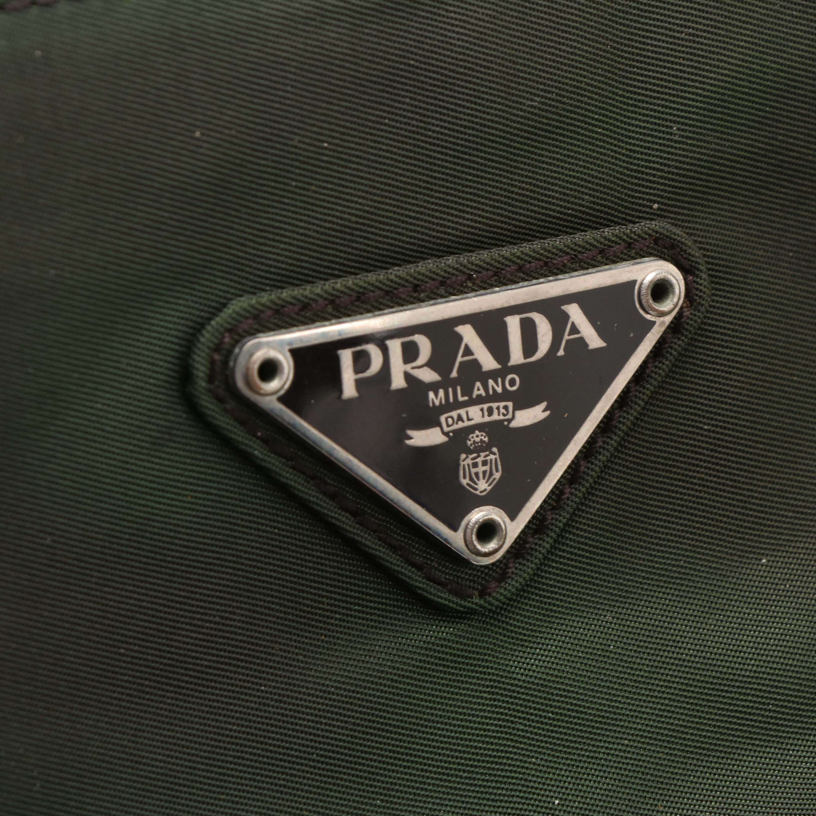 Prada Green Tessuto Nylon Tote Bag