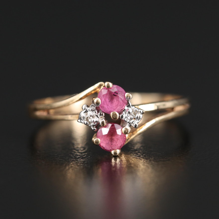 10K Ruby and Diamond Ring