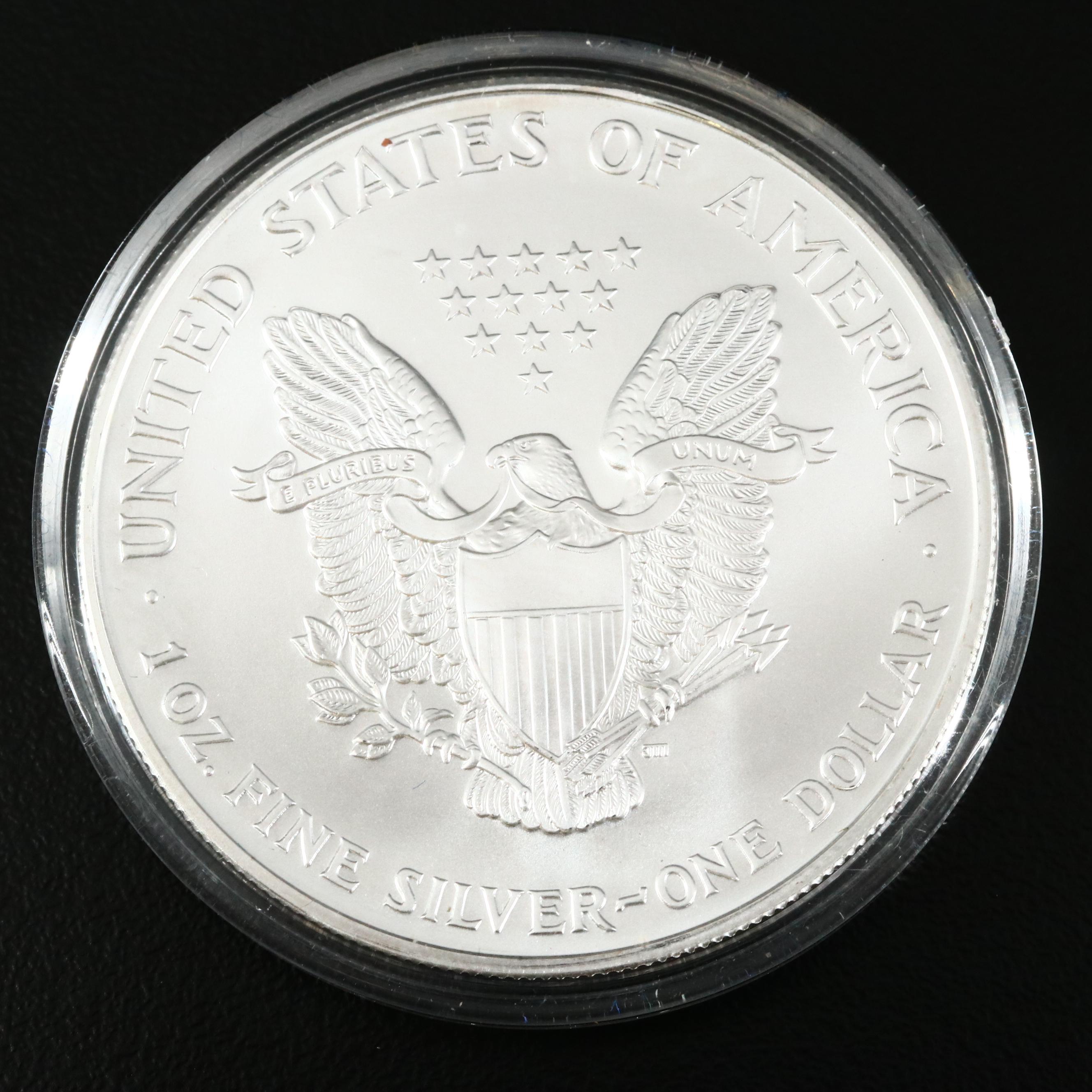 Colorized 1999 American Silver Eagle One Dollar Coin