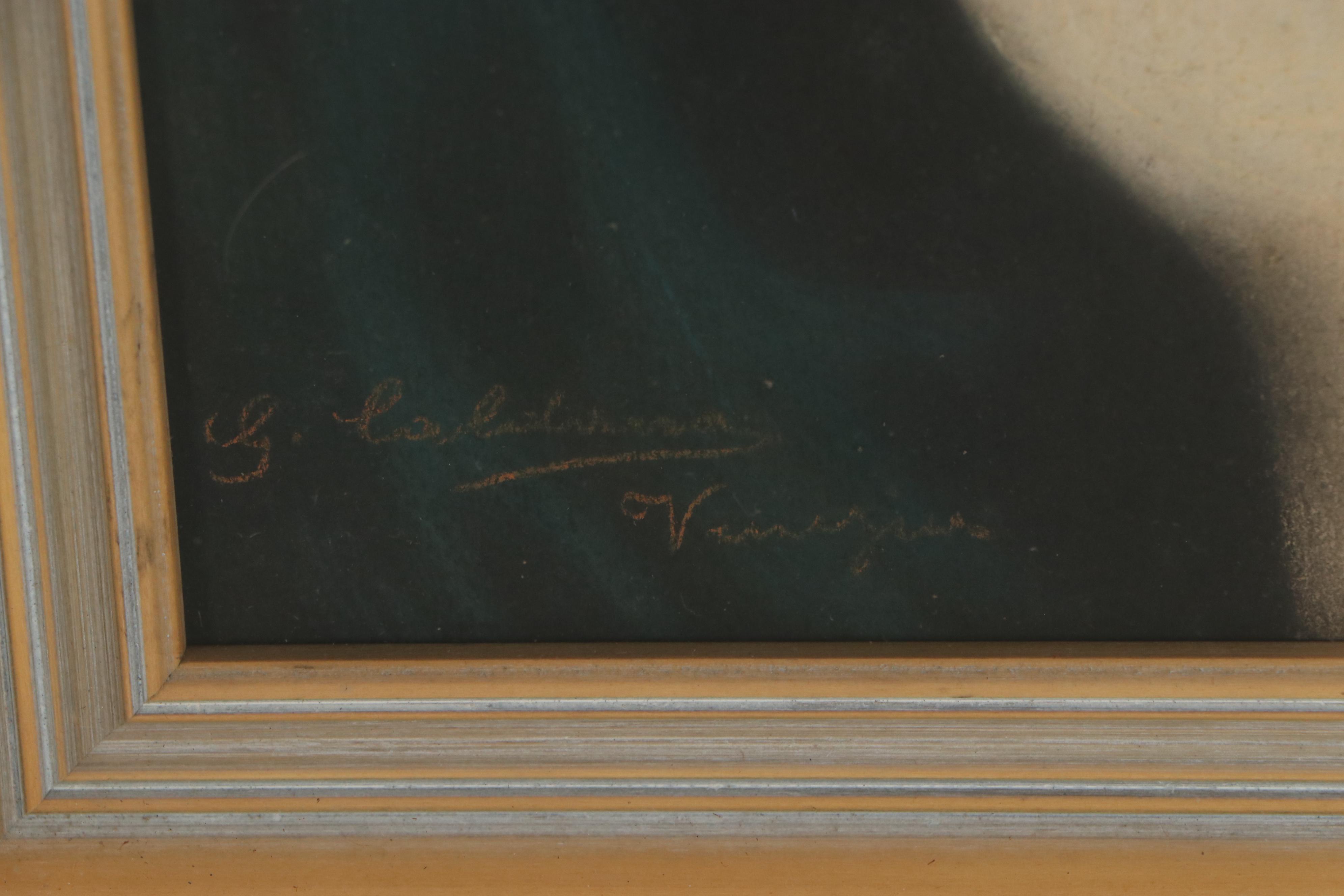 Giovanni Caldana Surrealist Pastel Drawing of Female Nude, Early-20th Century