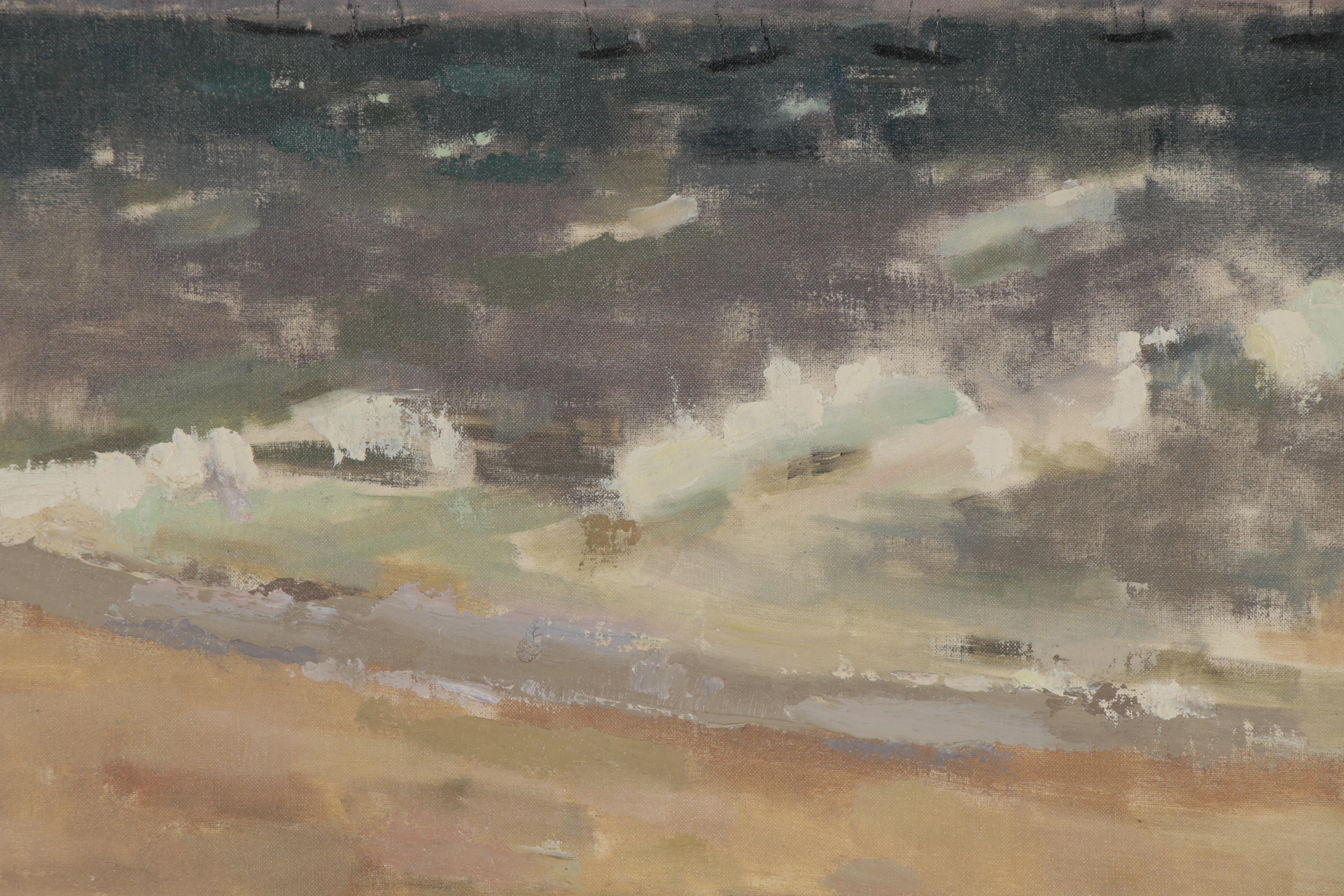 Bruce McKain Oil Painting "Provincetown Southeaster," Mid-20th Century