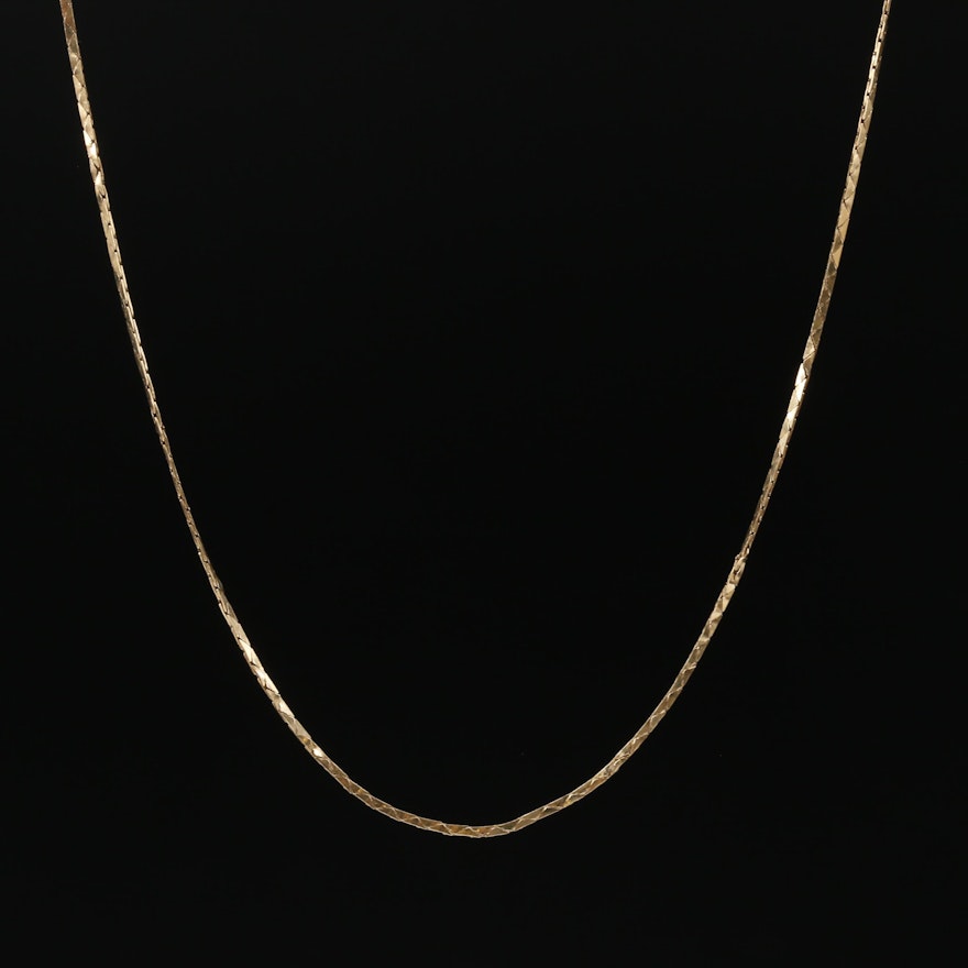 14K Cobra Chain Necklace