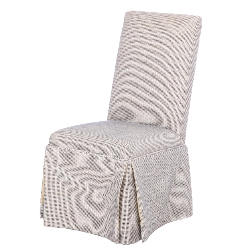 Custom-Upholstered Rolling Parsons Chair