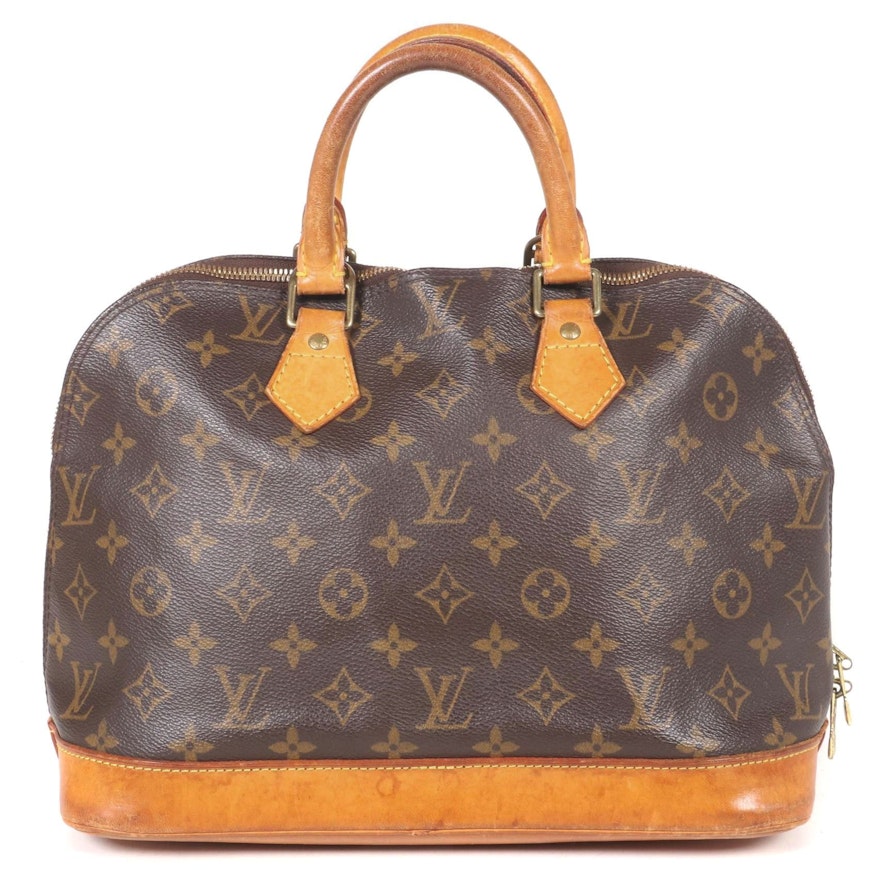 Louis Vuitton Alma PM Satchel in Monogram Canvas and Vachetta Leather