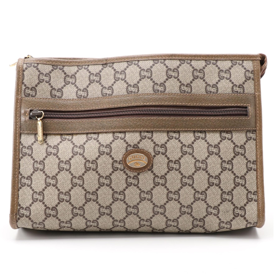 Gucci Plus GG Coated Canvas Zip Pouch