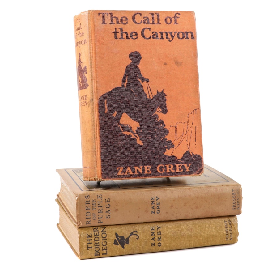 First Edition "The Call of the Canyon" and More Zane Grey Novels