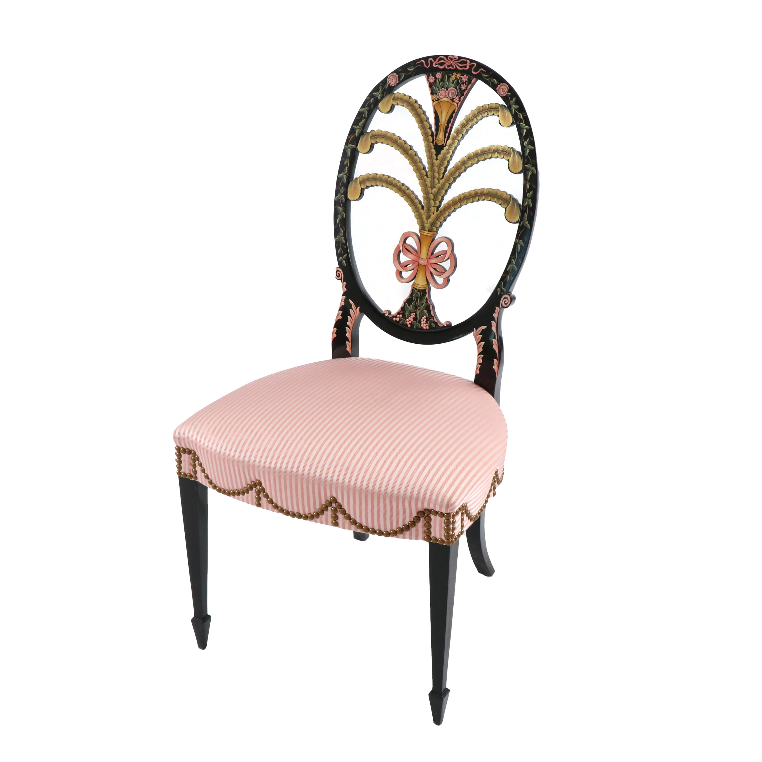Karges Furniture "Albert and Edwin Collection" Hand-Painted Side Chair