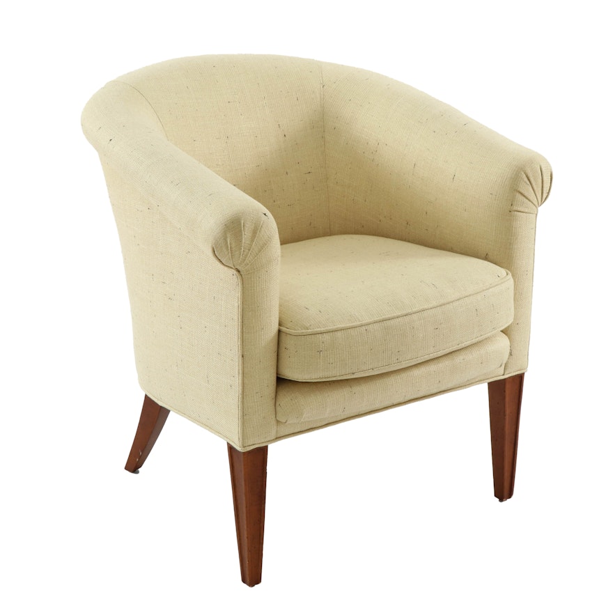 Baker Furniture Upholstered Tub Chair with Down-Filled Seat