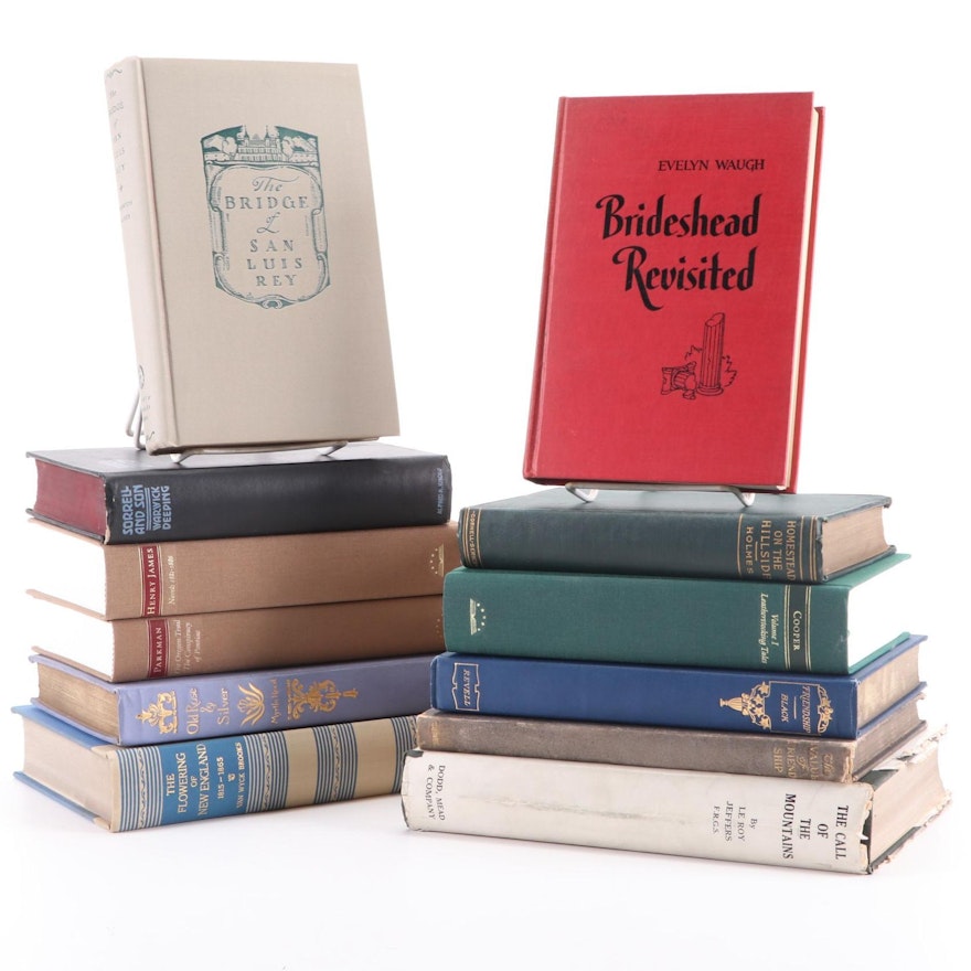 Fiction and Nonfiction Books Including "Brideshead Revisited" by Evelyn Waugh