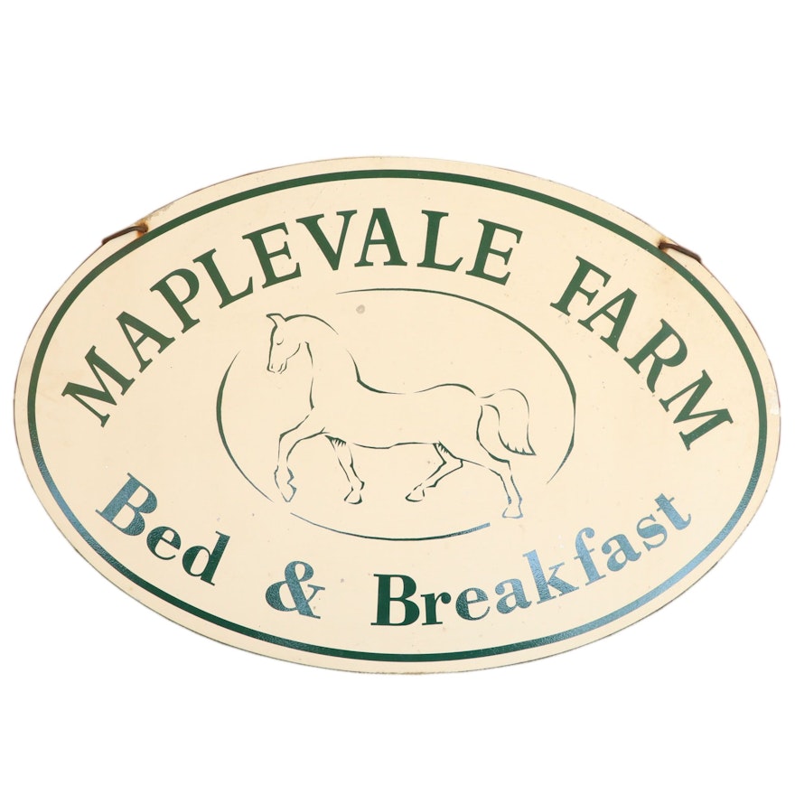 Maplevale Farm Bed & Breakfast Metal Sign