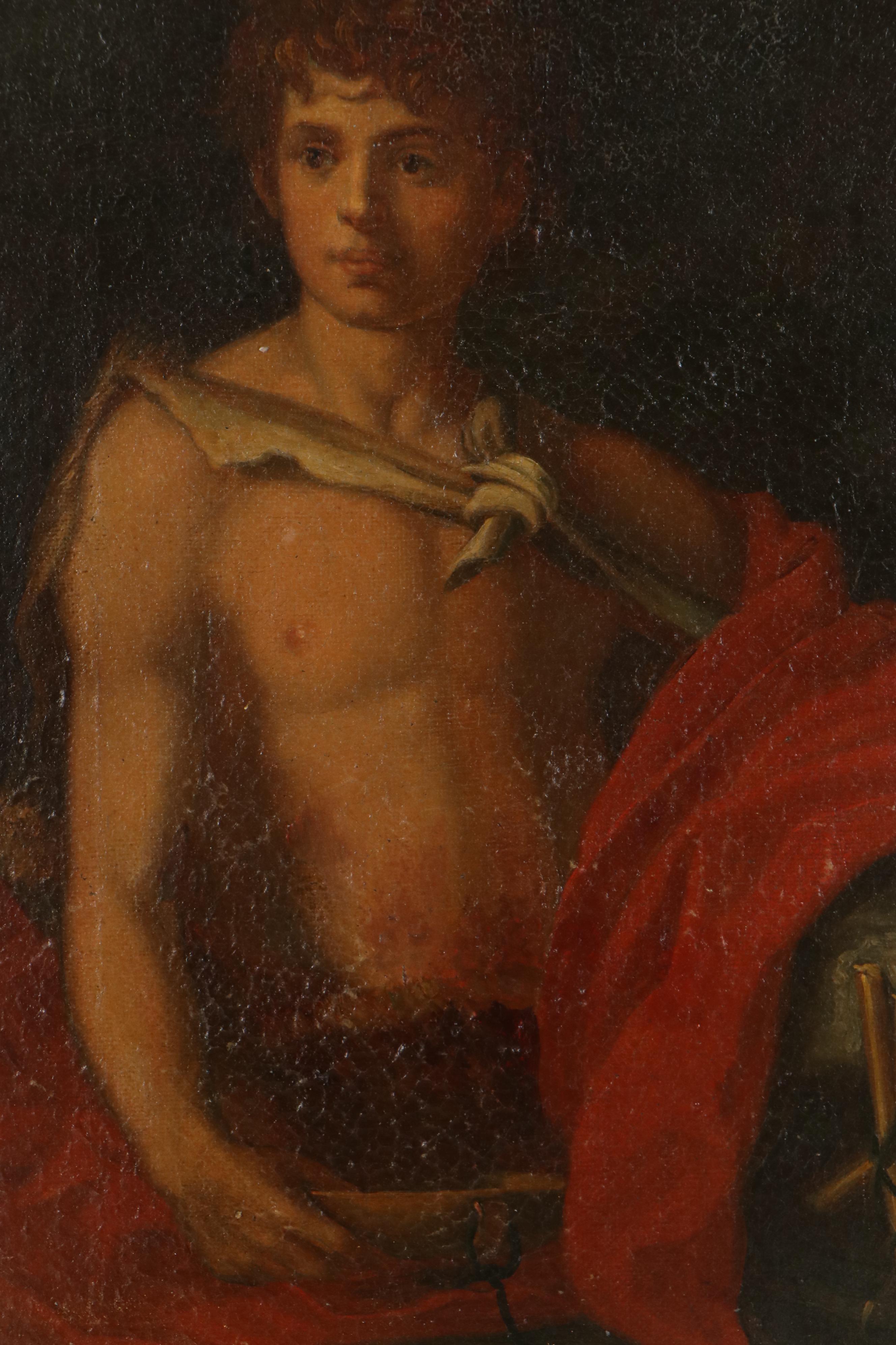 Oil Painting after Andrea del Sarto "Saint John the Baptist"