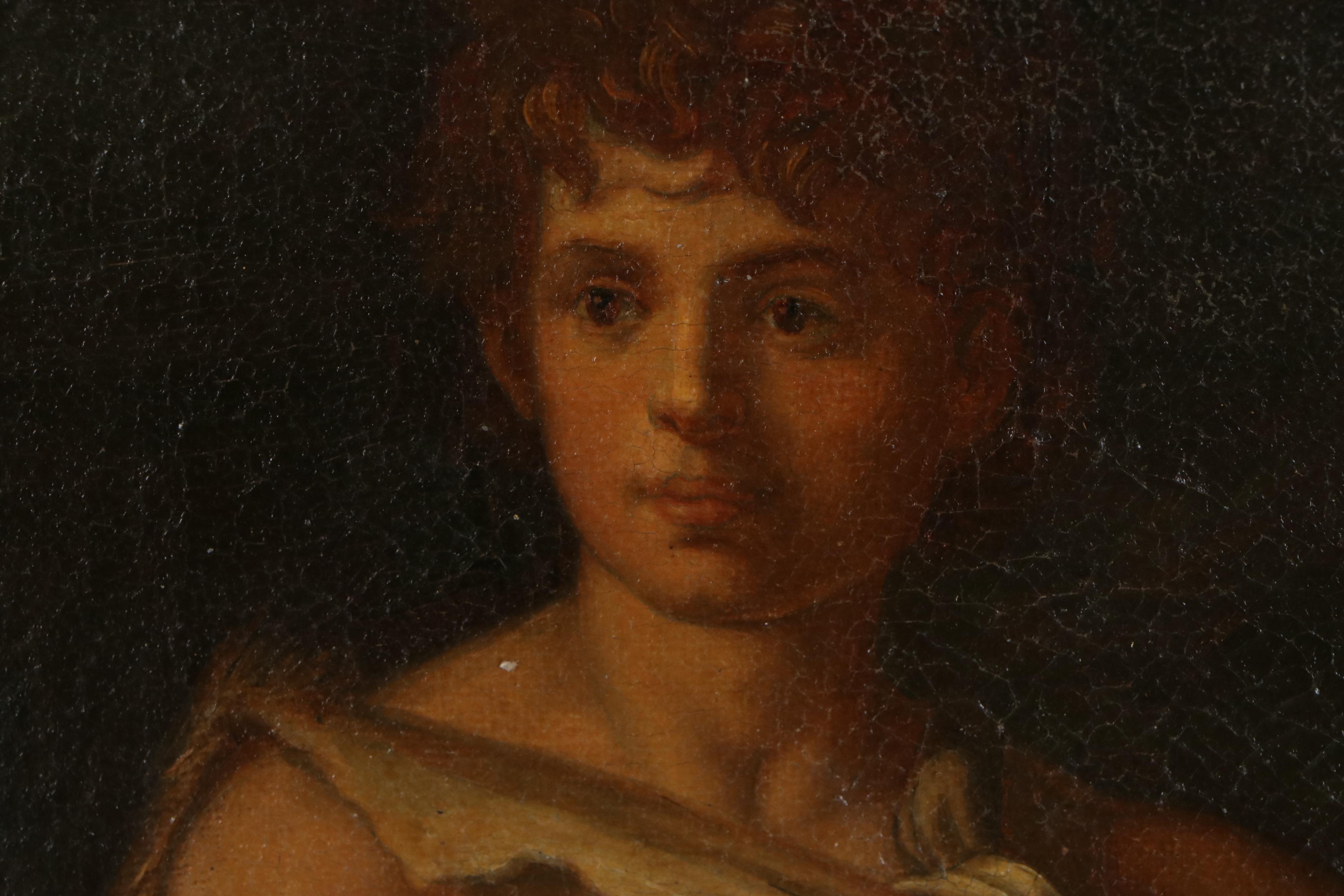 Oil Painting after Andrea del Sarto "Saint John the Baptist"