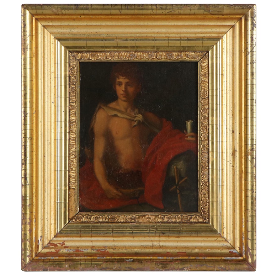 Oil Painting after Andrea del Sarto "Saint John the Baptist"