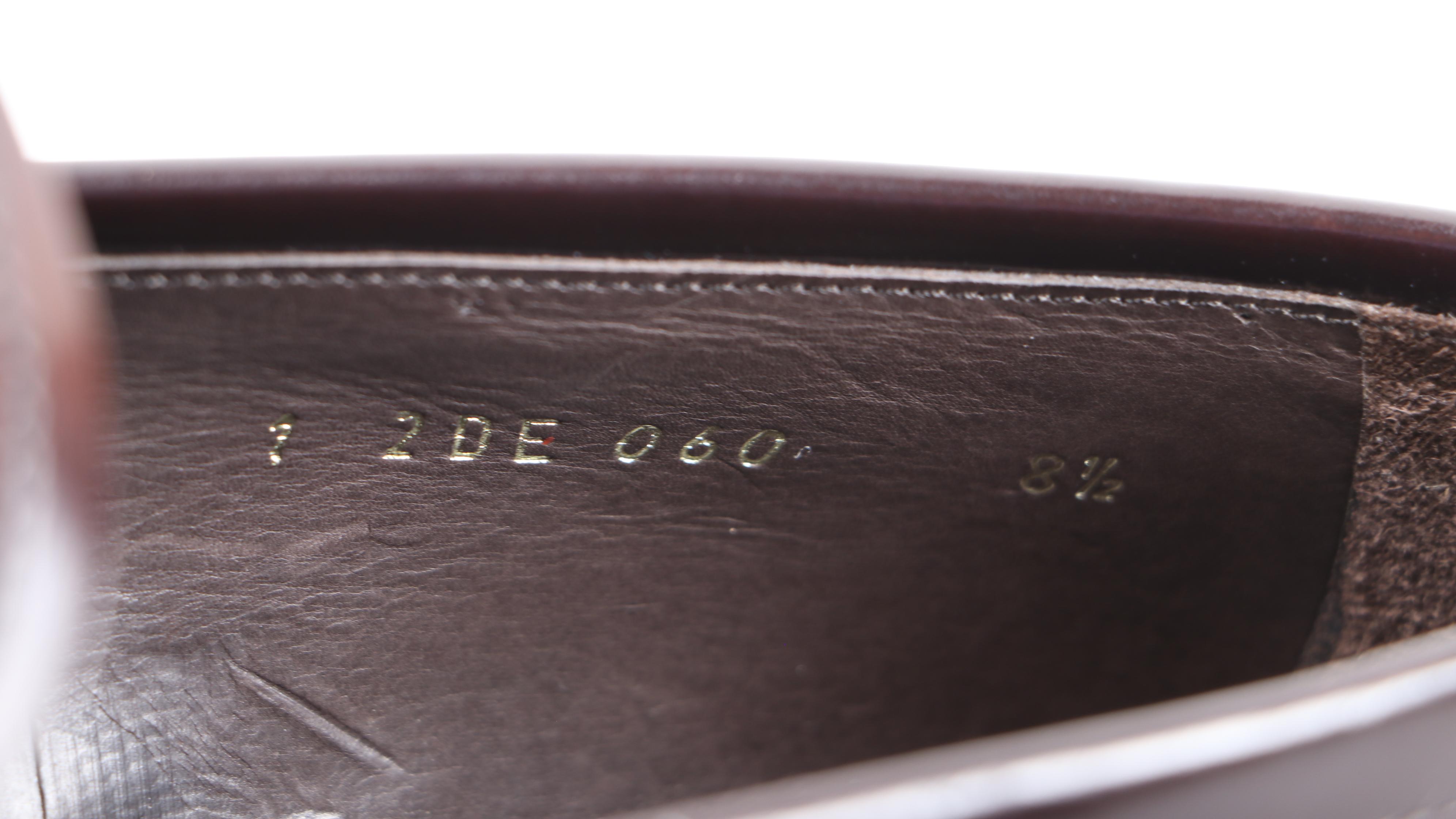 Men's Prada Dark Brown and Black Logo Plaque Loafers