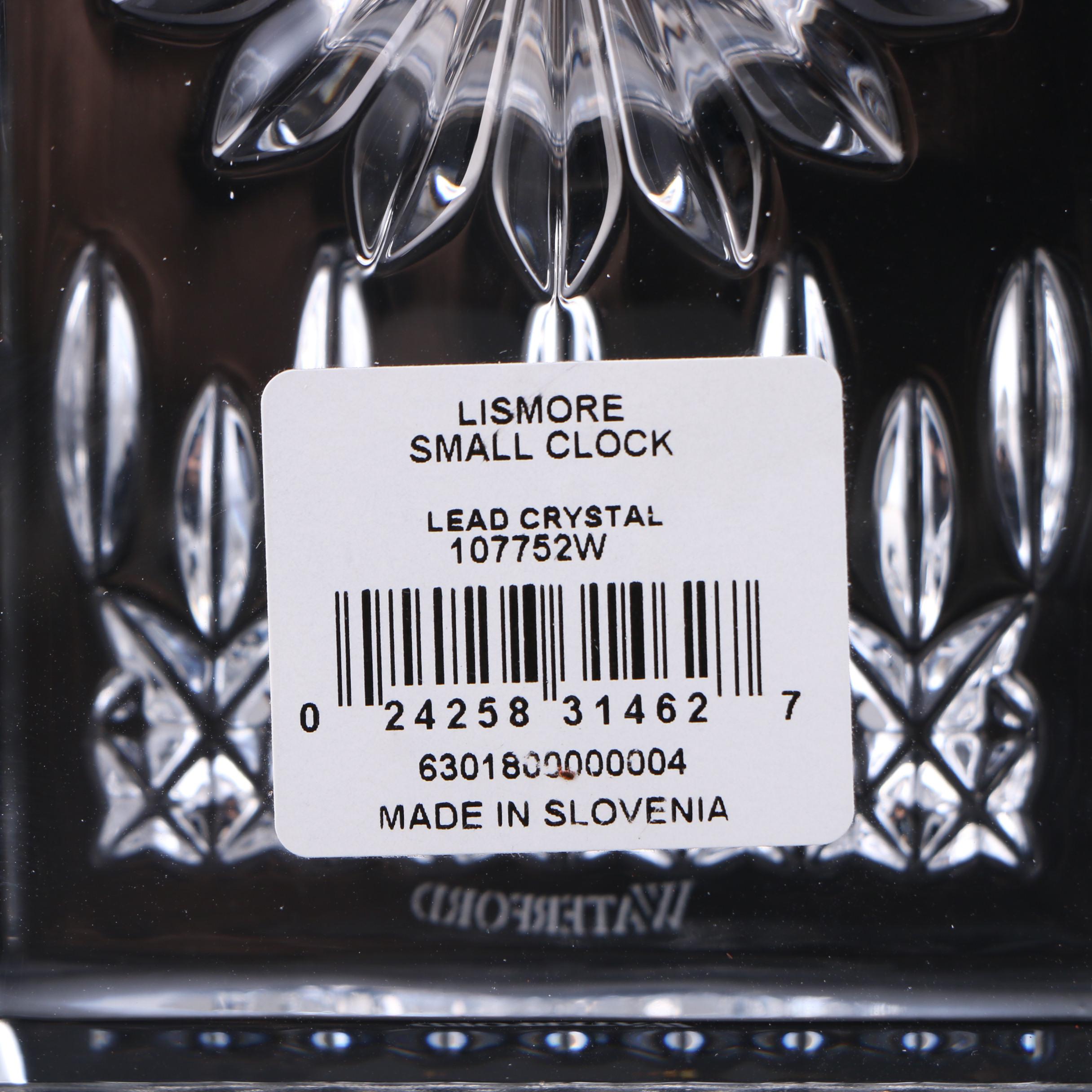 Waterford Crystal "Lismore" Desk Clock with Original Packaging