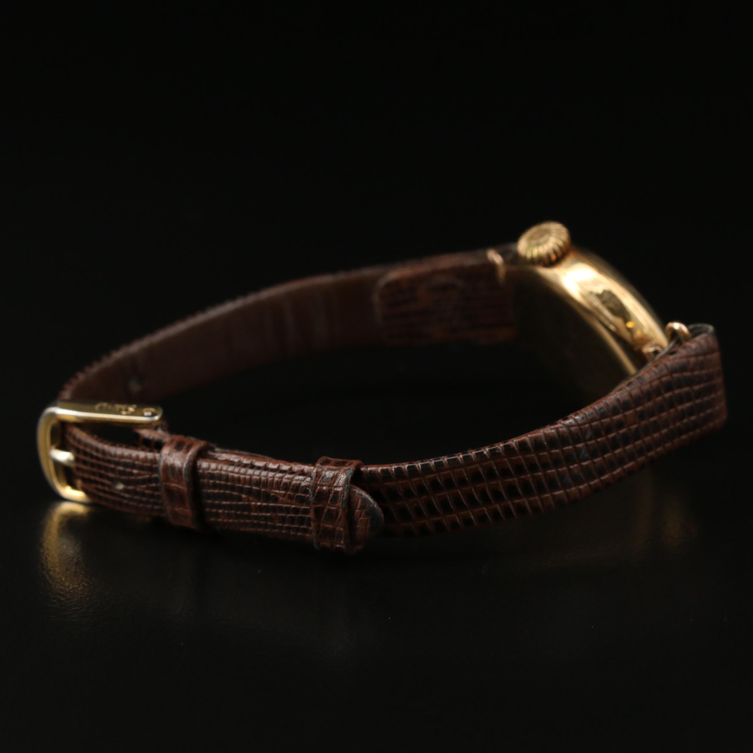 1913 Rolex 18K Gold Demi-Hunter Stem Wind Watch