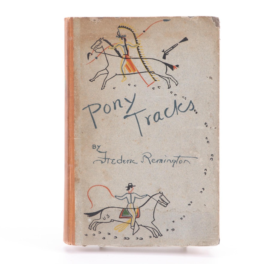 Illustrated First Edition "Pony Tracks" by Frederic Remington, 1895