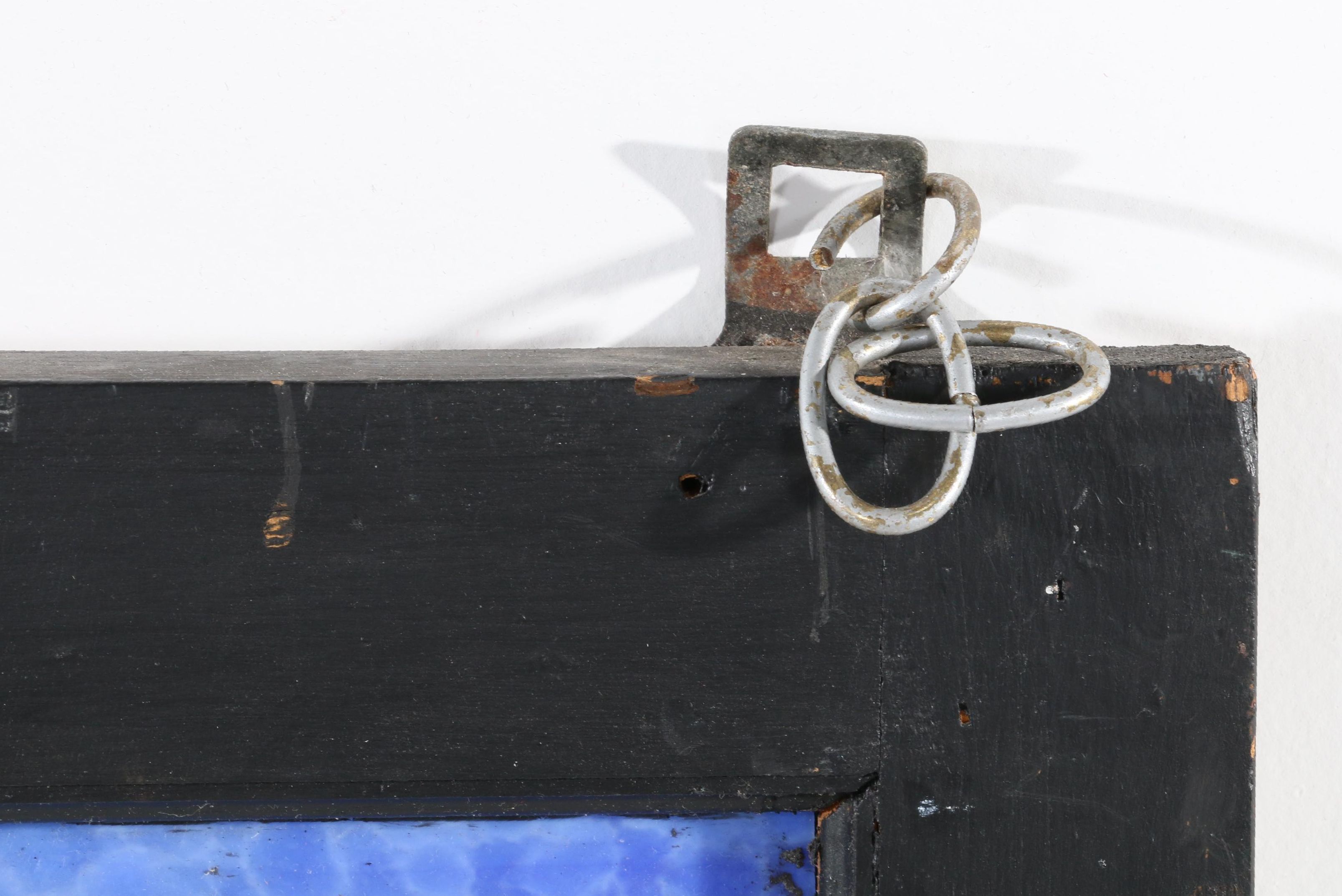 Daviea Davis Stained Glass Window of Abstract Village Landscape