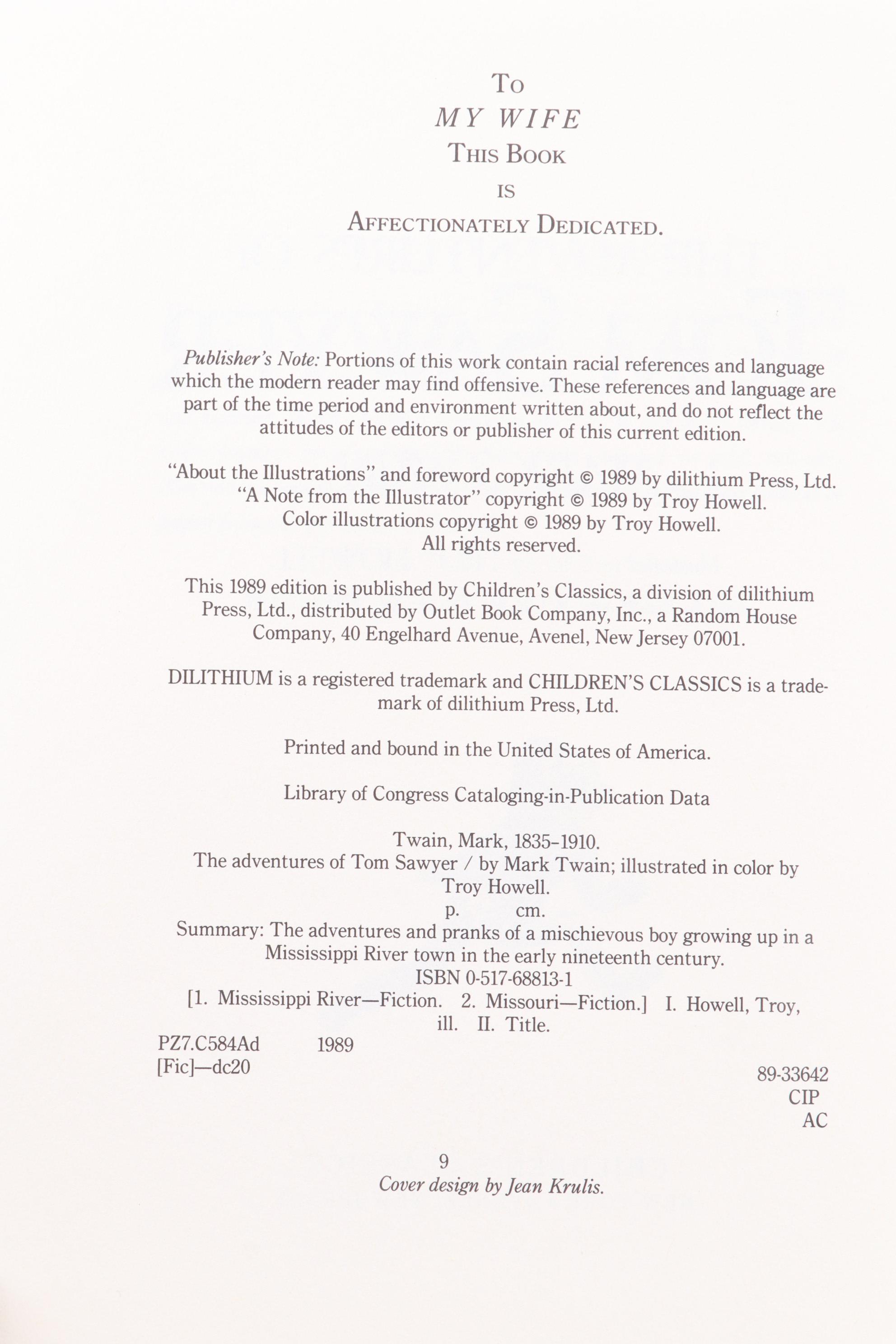 Classic Fiction Including "The Adventures of Tom Sawyer" and "Peter Pan"