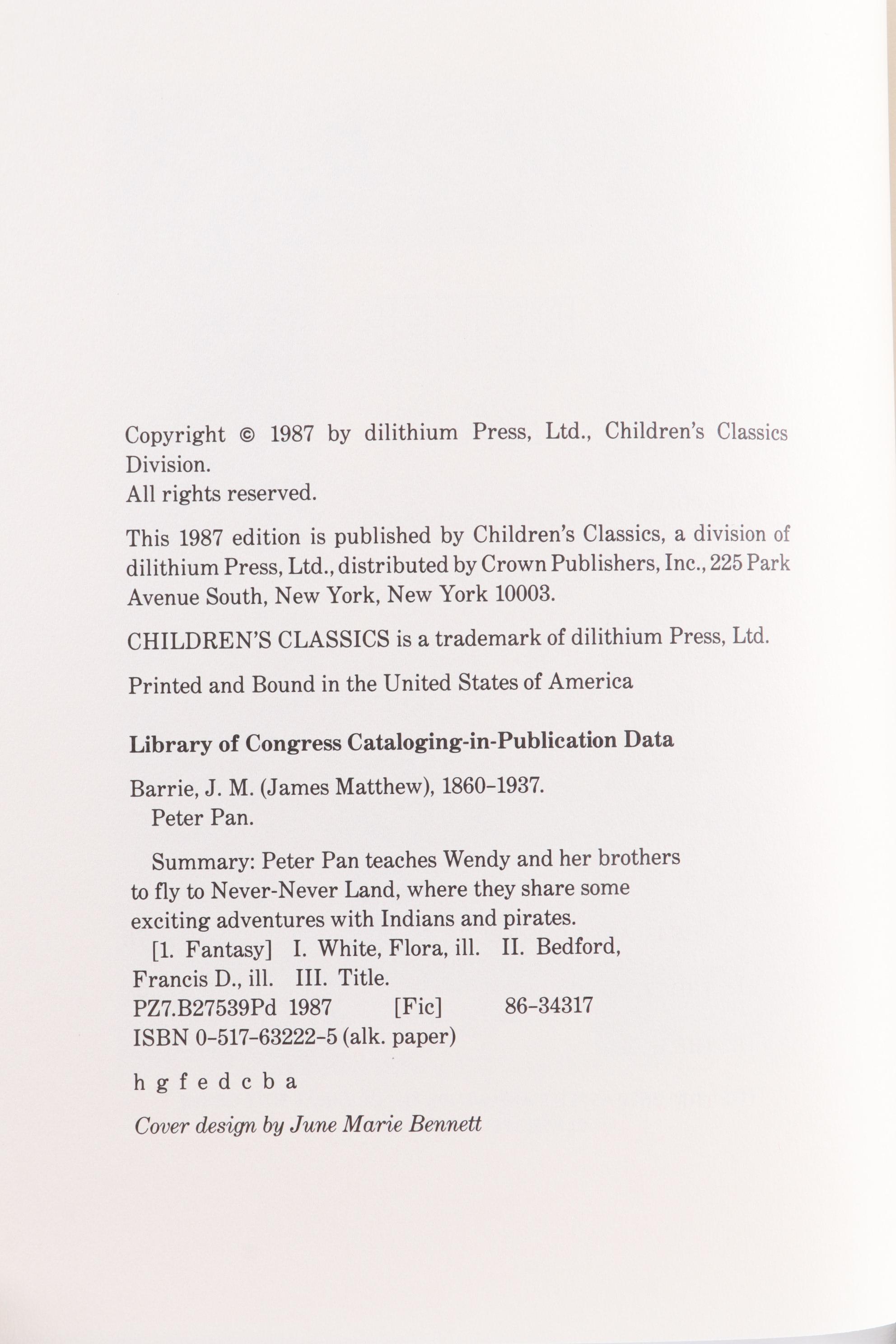 Classic Fiction Including "The Adventures of Tom Sawyer" and "Peter Pan"