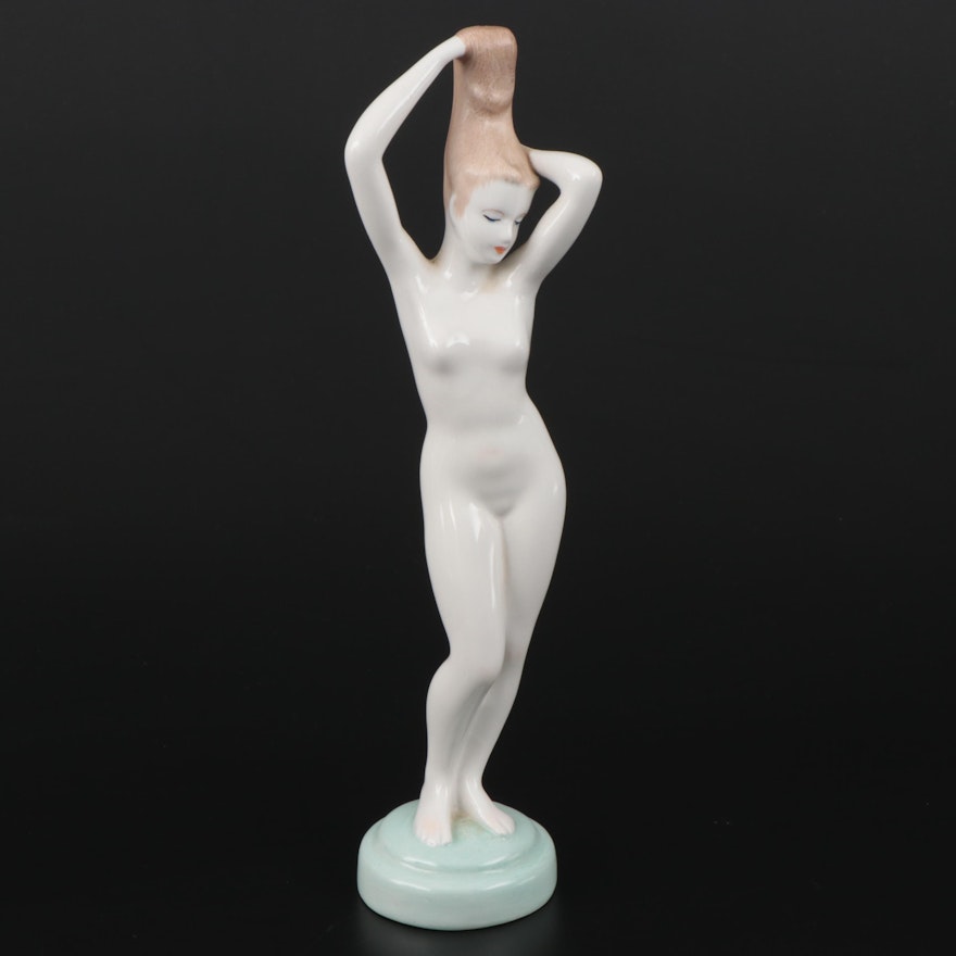 Aquincum Porcelain Figurine, Mid 20th Century