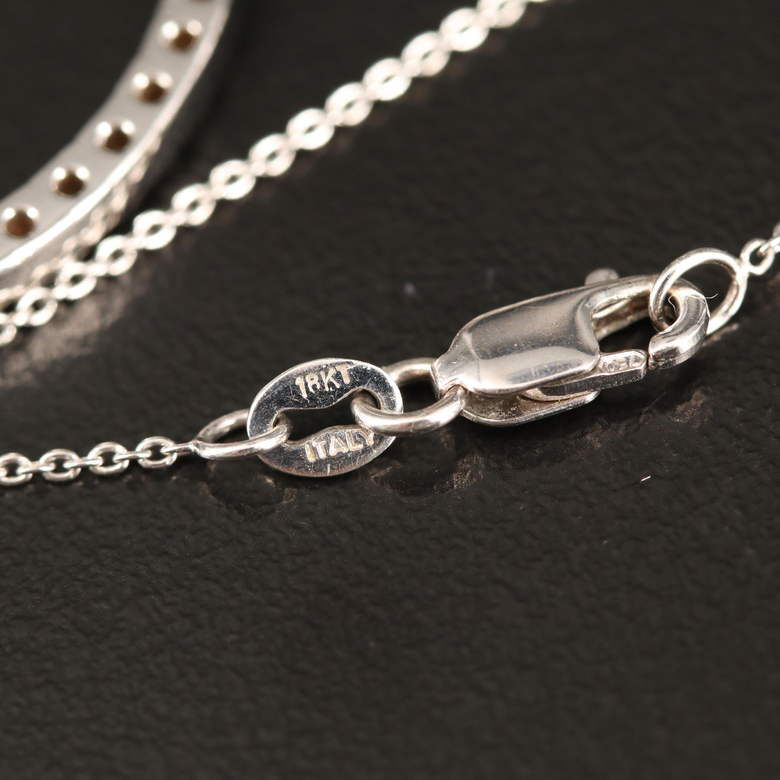 Roberto Coin 18K 1.17 CTW Diamond Circular Eternity Pendant Necklace